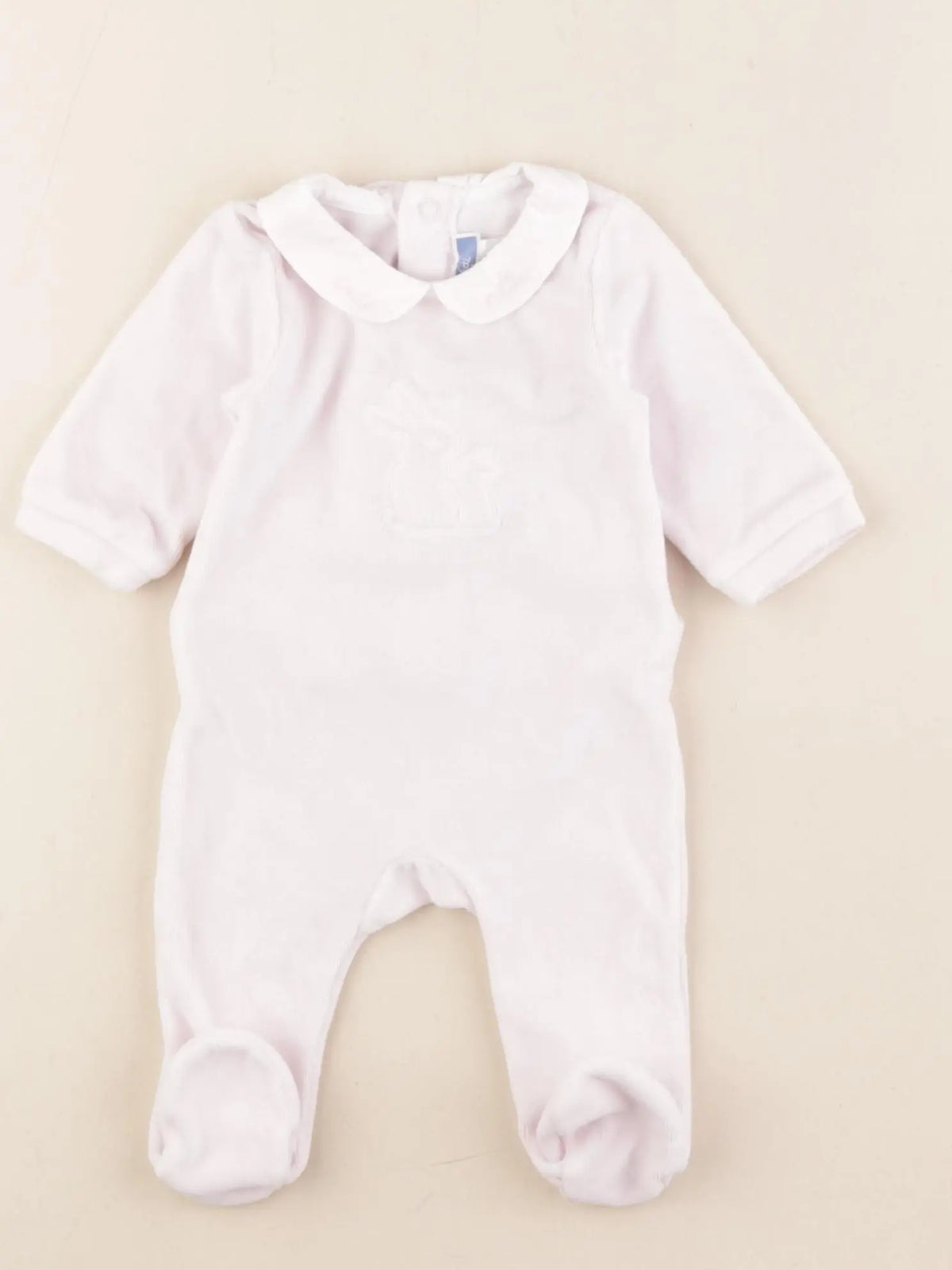 Jacadi - pyjama velours rose - 1 mois