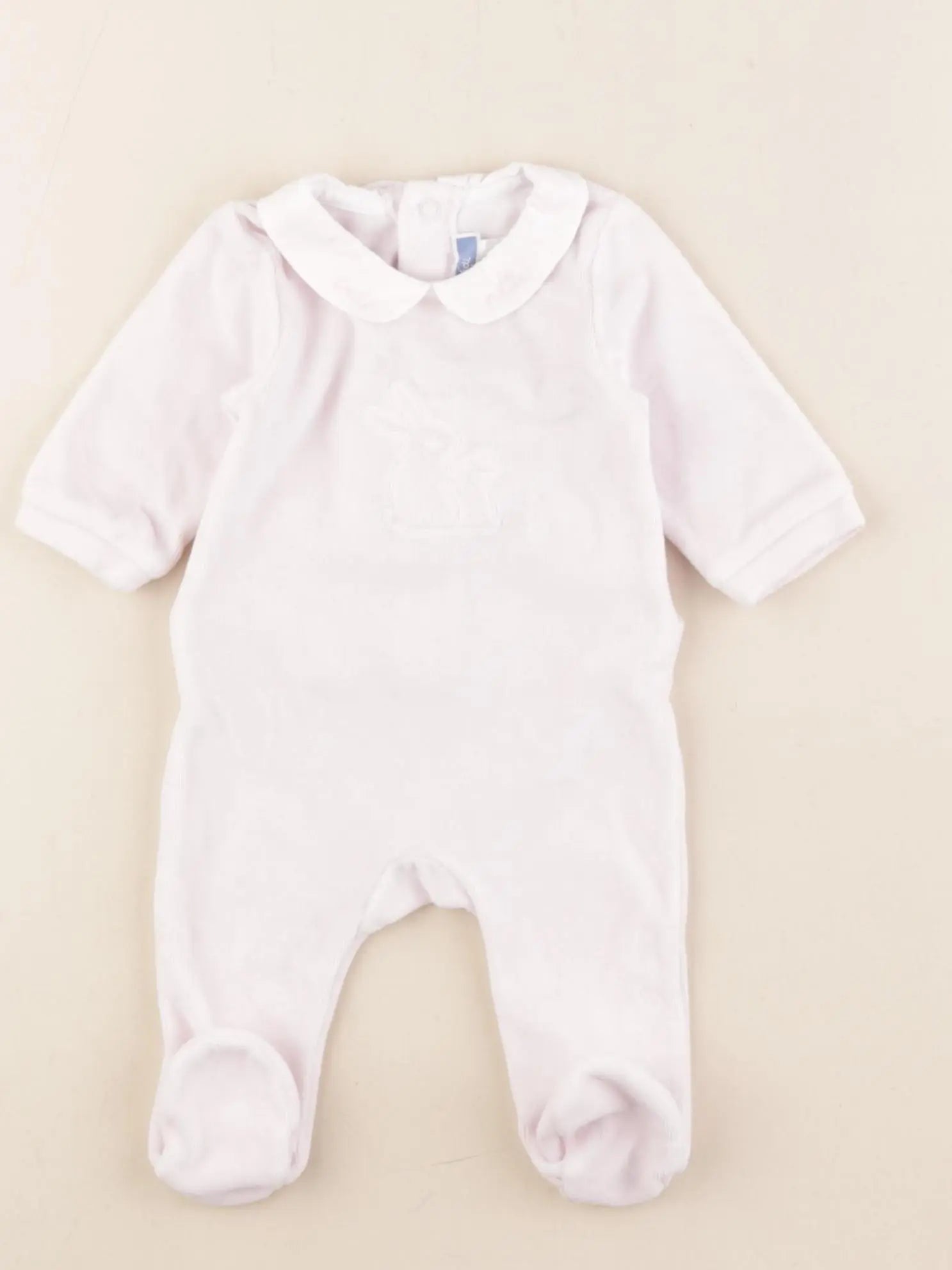 Jacadi - pyjama velours rose - 1 mois