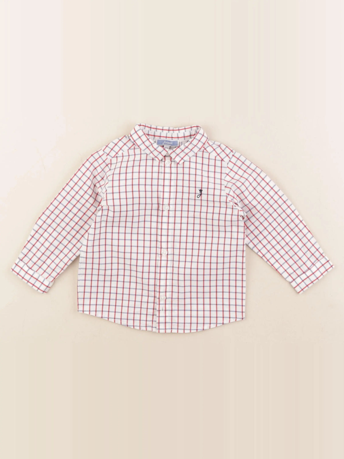Jacadi - chemise blanc, bleu - 12 mois