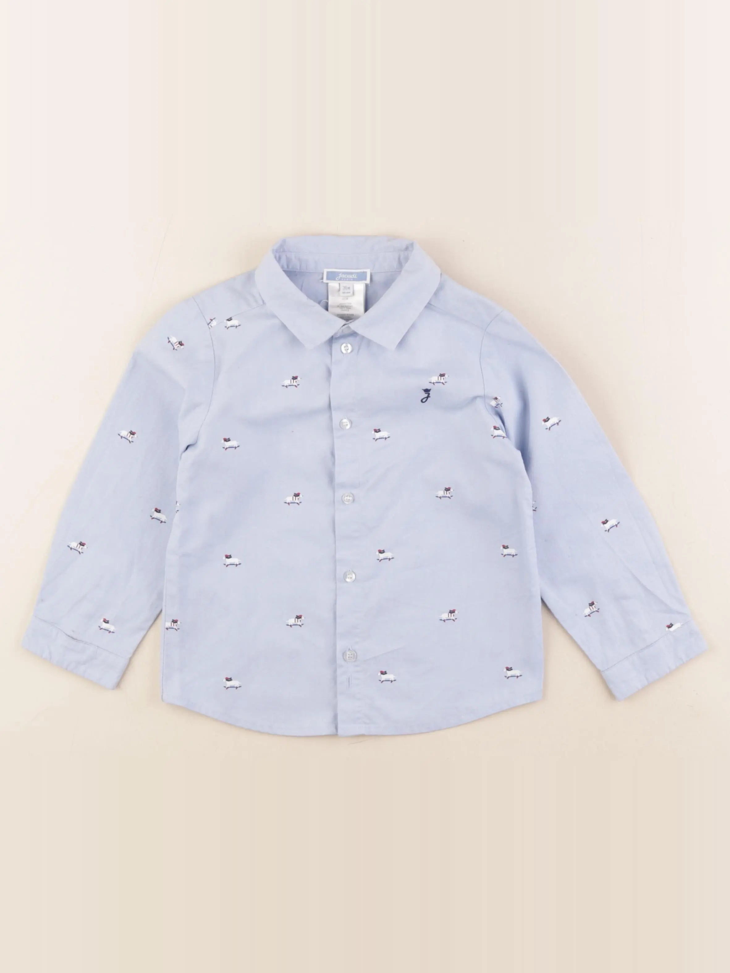 Jacadi - chemise bleu - 36 mois