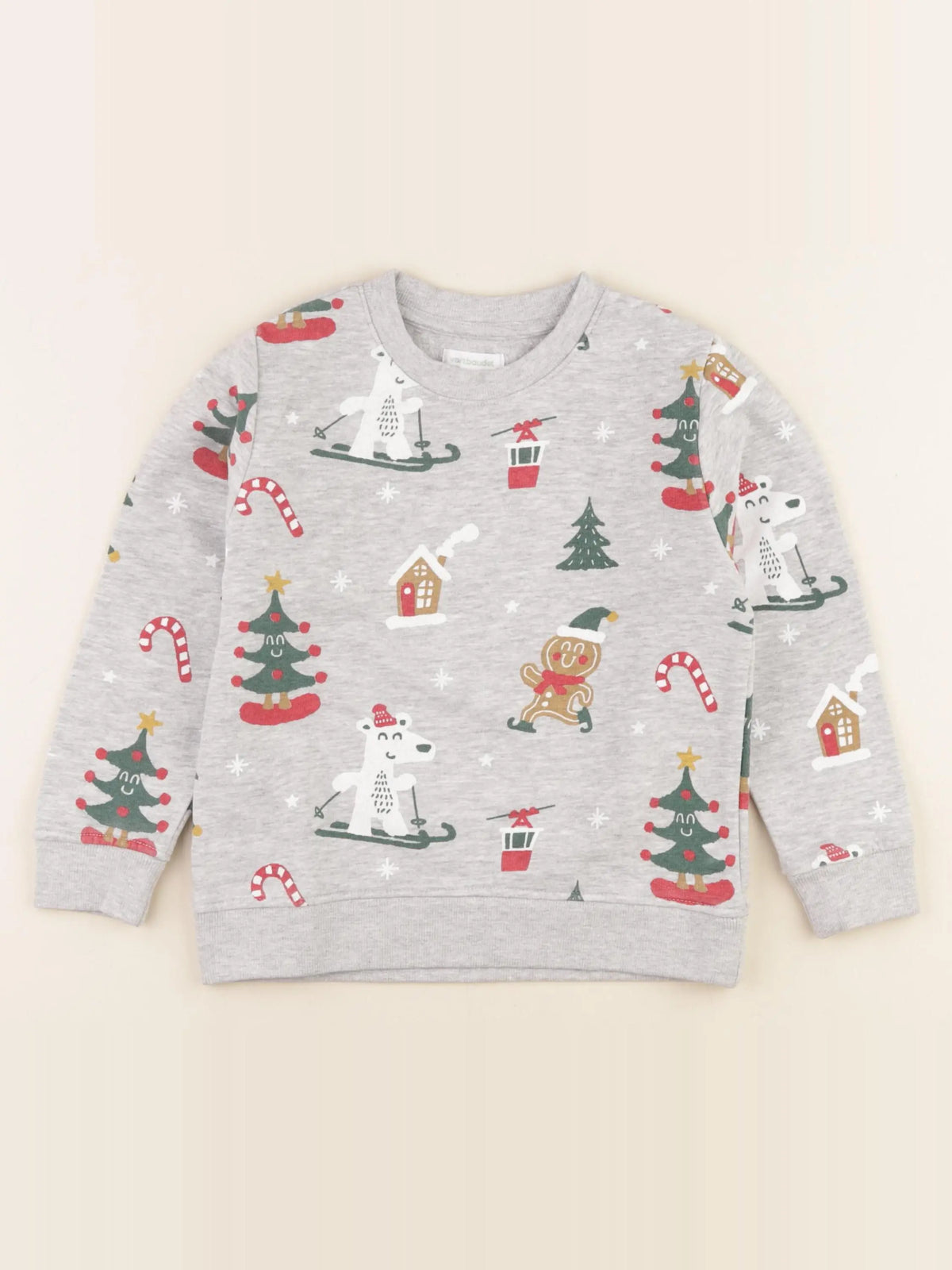 Vertbaudet - sweat gris - 5 ans