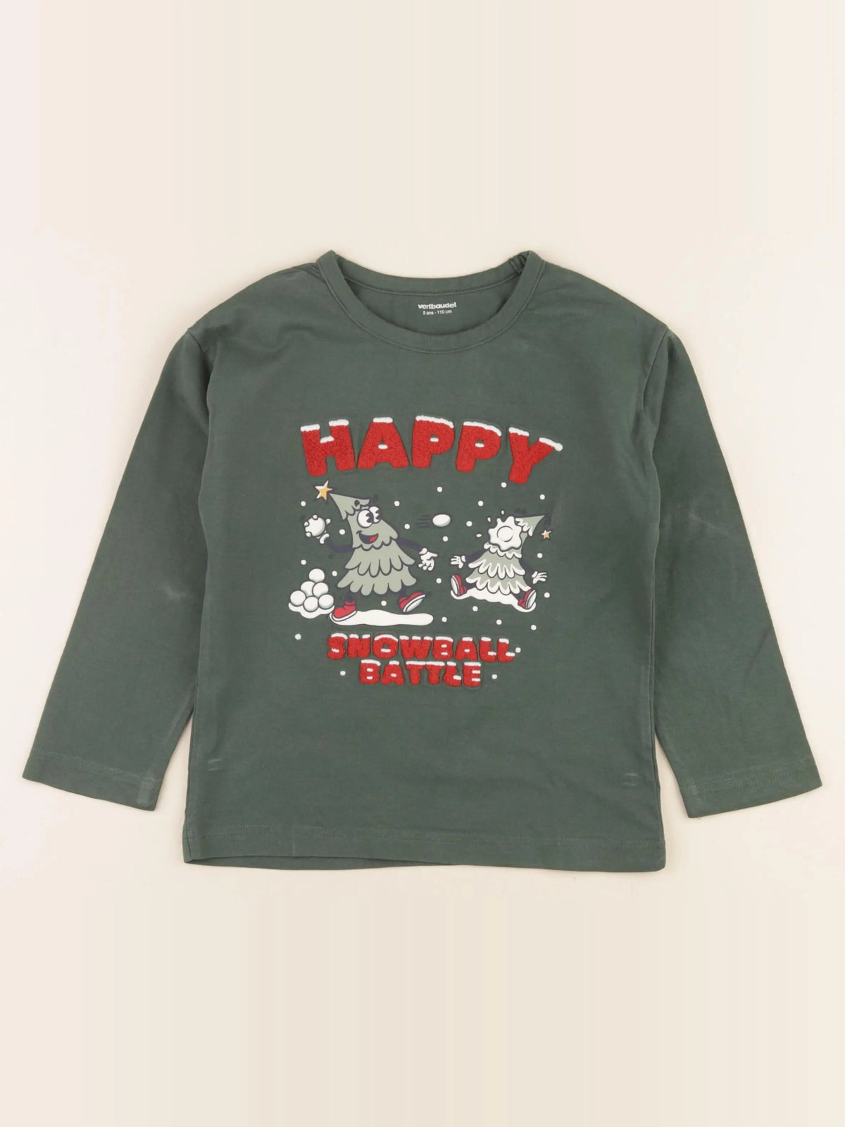 Vertbaudet - tee-shirt vert - 5 ans