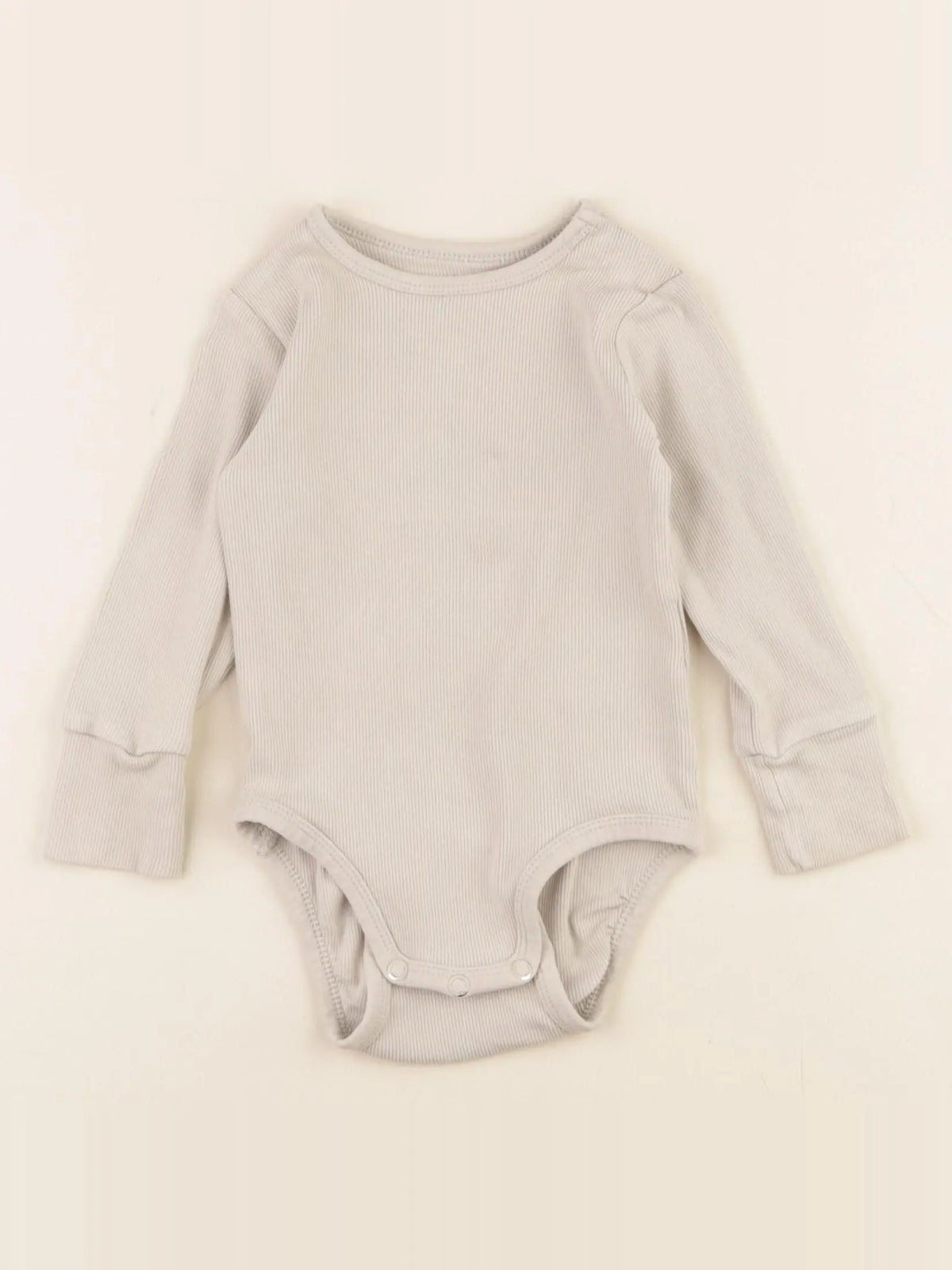 H&M - body beige - 6/9 mois