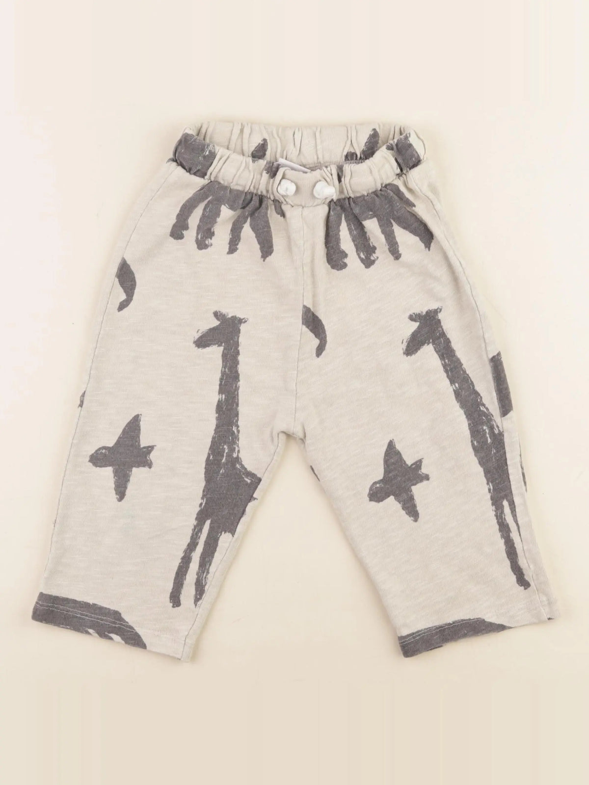 Zara - pantalon beige, gris - 18/24 mois