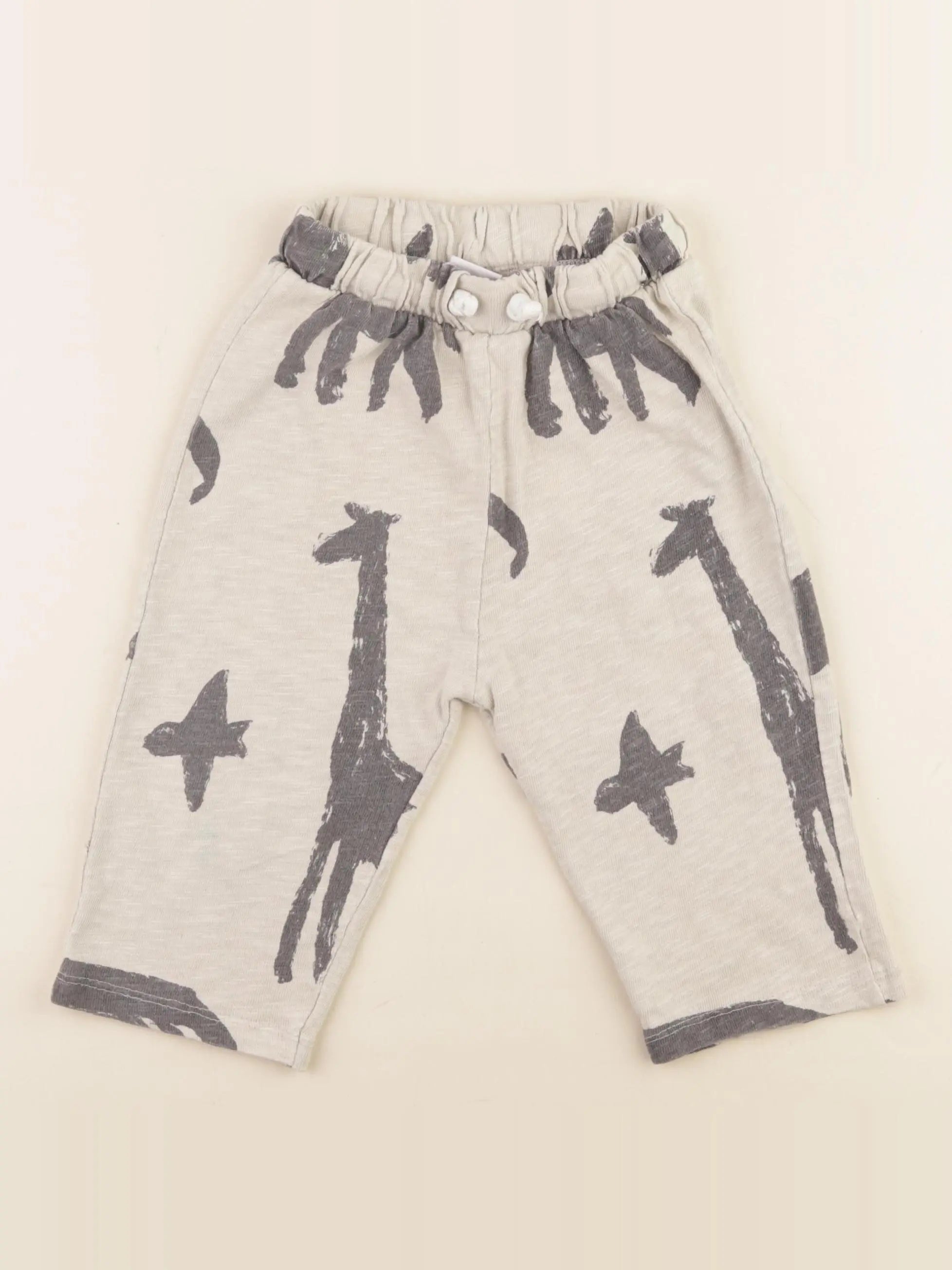 Zara - pantalon beige, gris - 18/24 mois