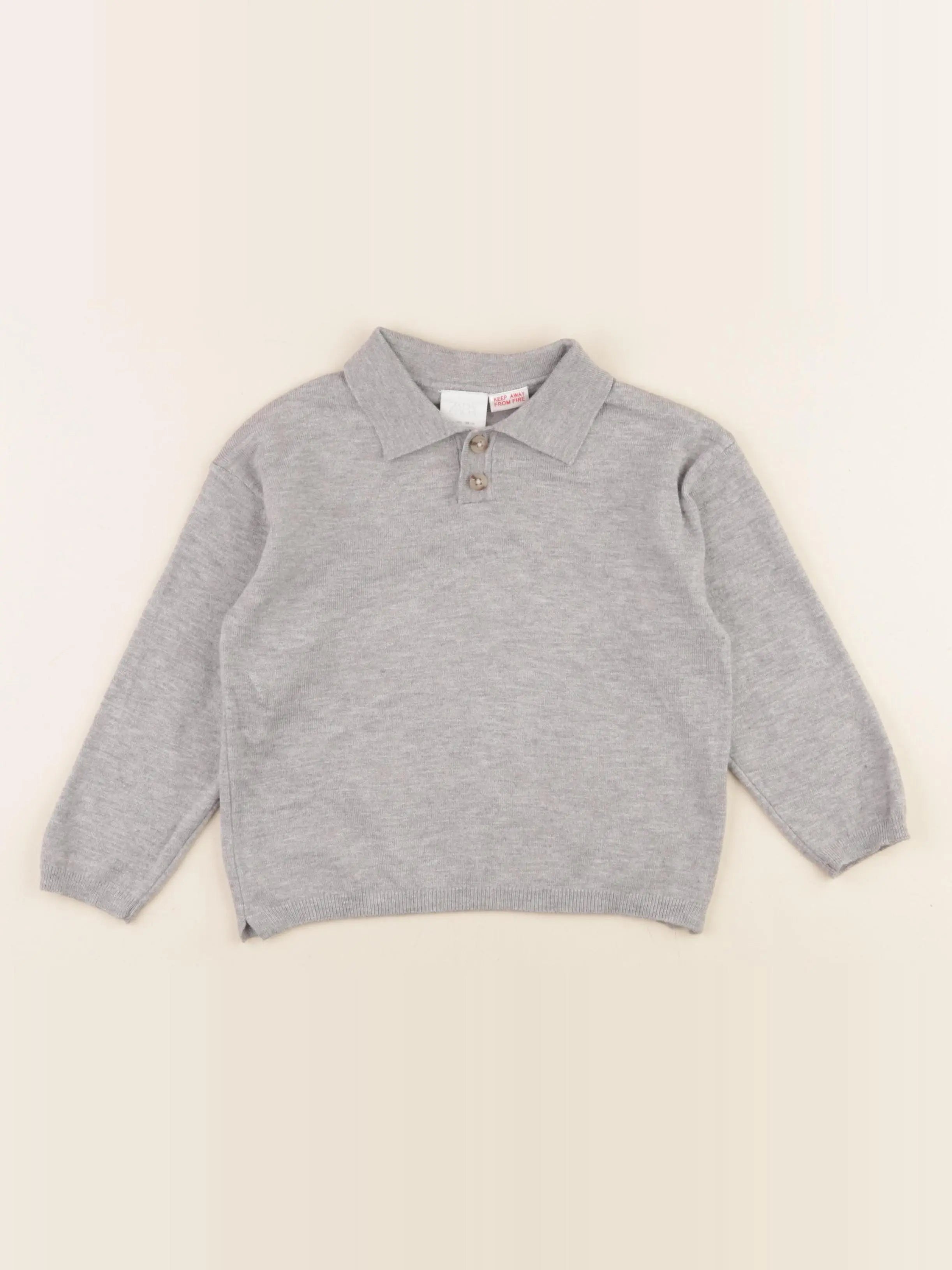 Zara - pull gris - 3 ans