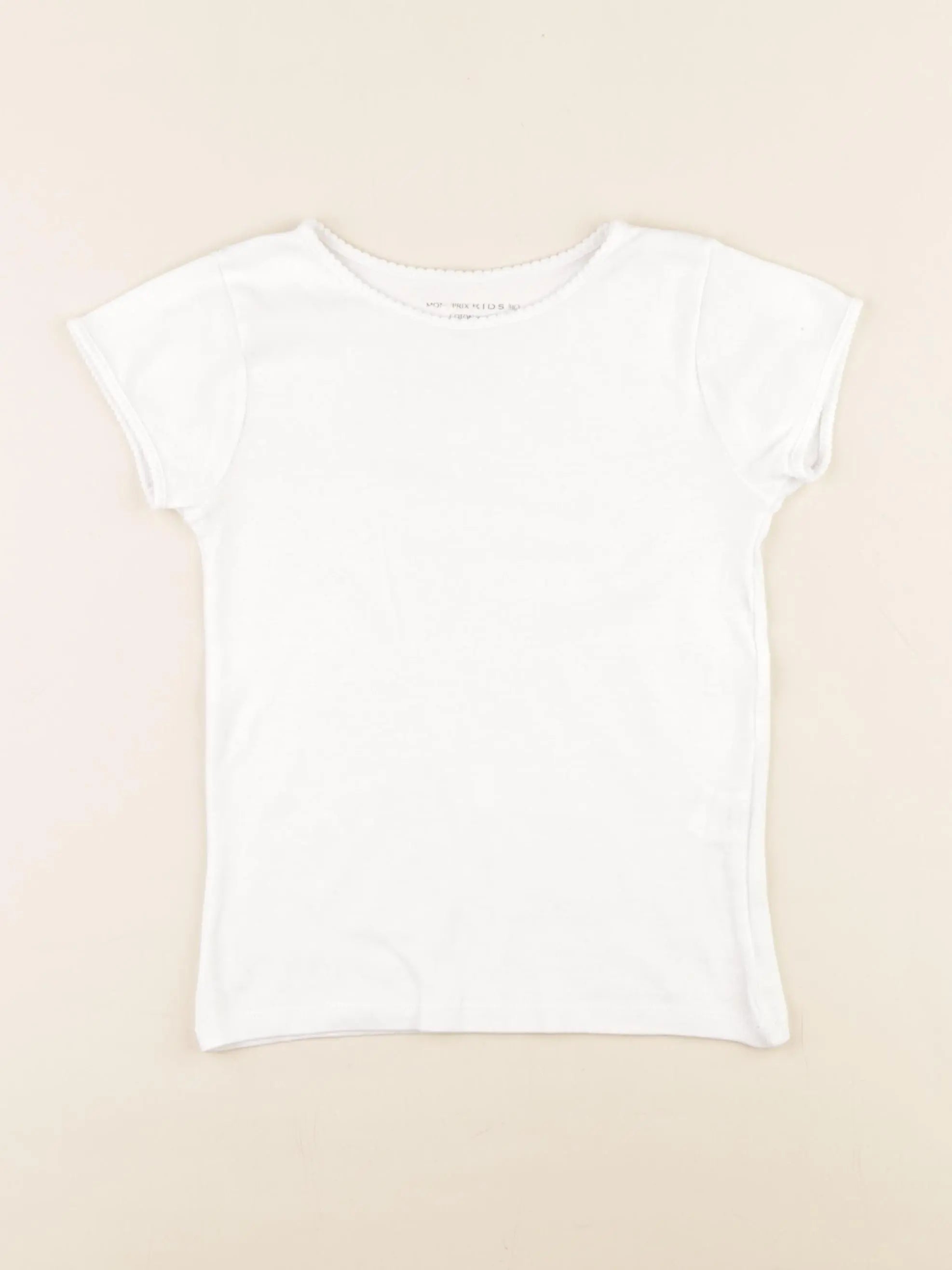 Monoprix - maillot de corps blanc - 6/8 ans