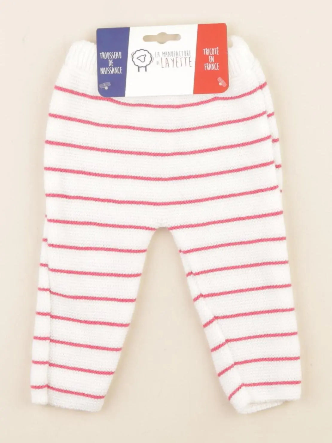 La manufacture de layette - pantalon rose - 1/3 mois