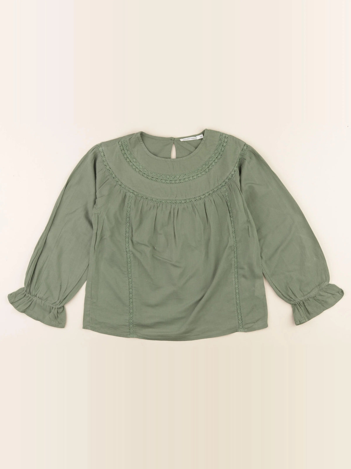 Monoprix - blouse vert - 10 ans