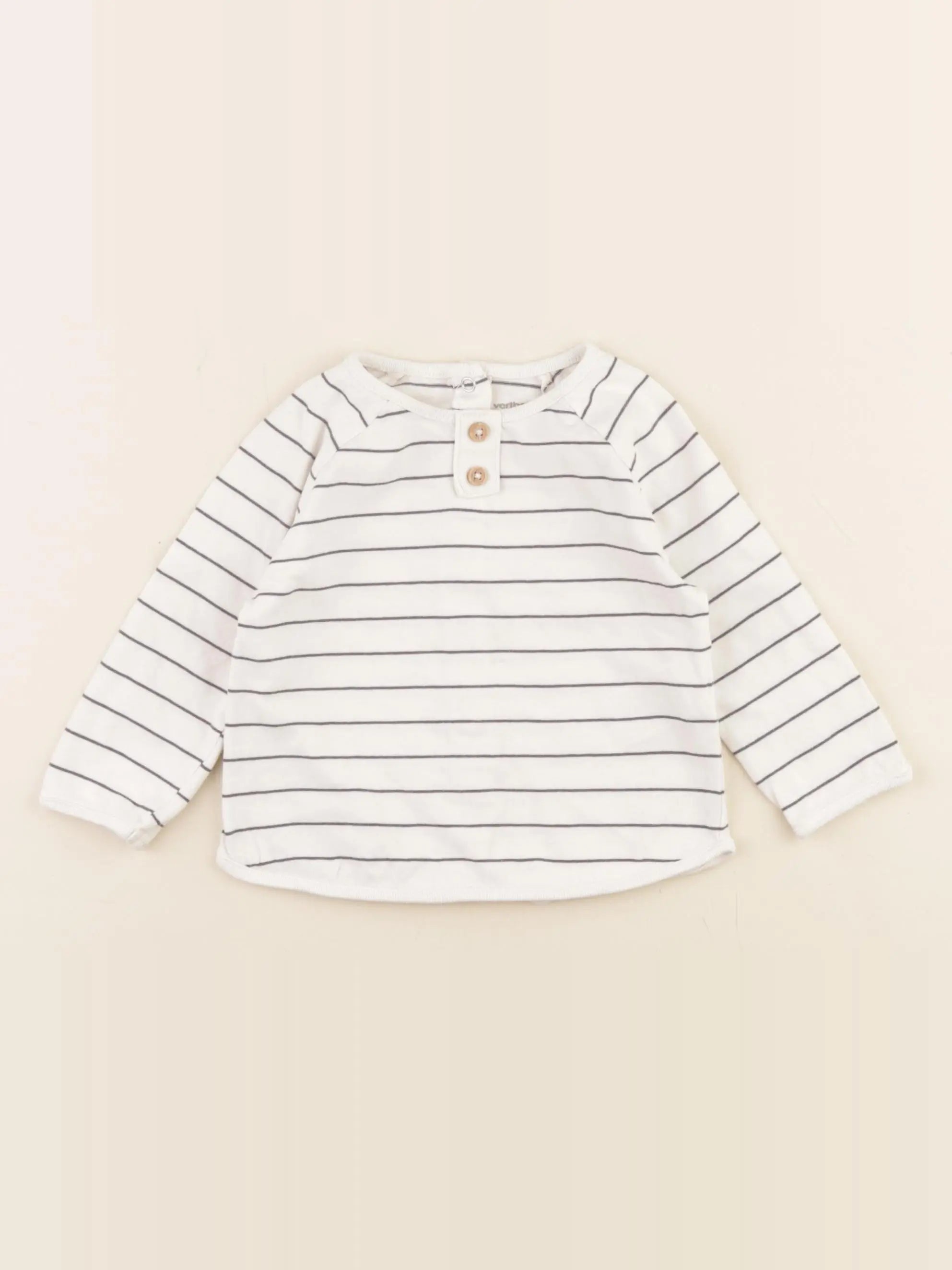 Vertbaudet - tee-shirt bleu - 12 mois