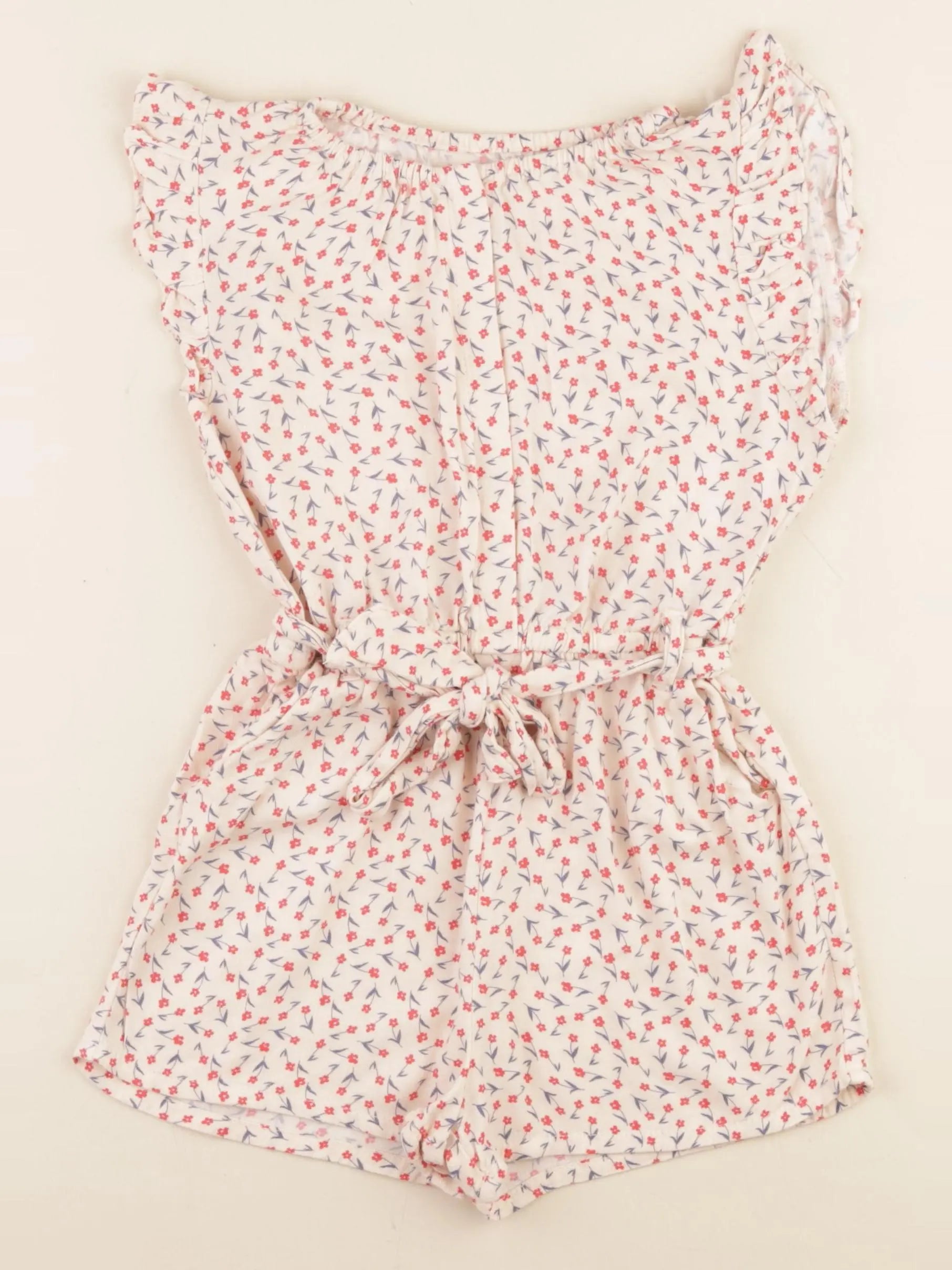 Vertbaudet - combinaison beige, rouge - 7 ans