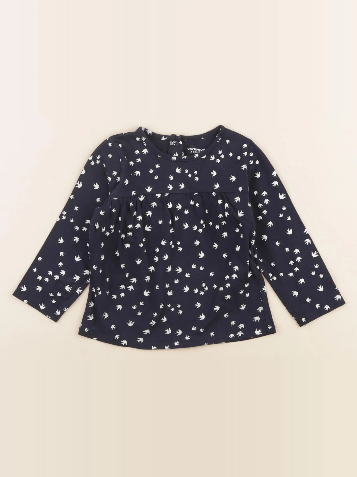 Vertbaudet - tee-shirt bleu - 2 ans