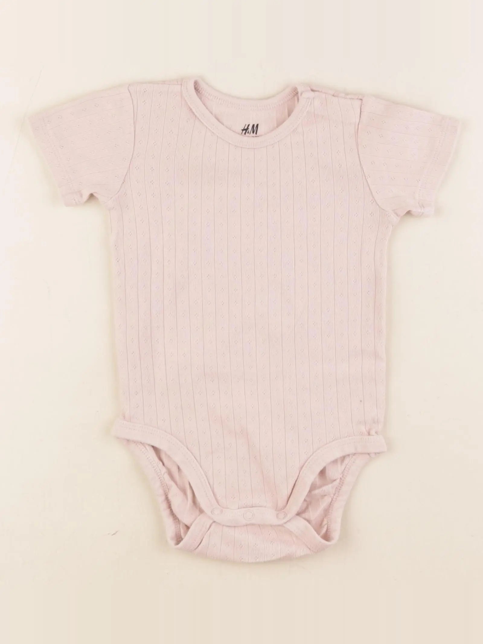 H&M - body rose - 9/12 mois