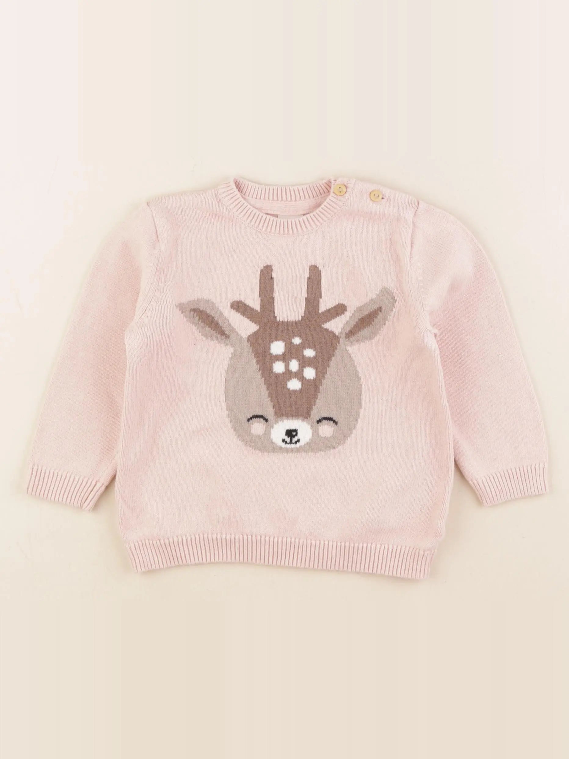 H&M - pull rose - 9/12 mois