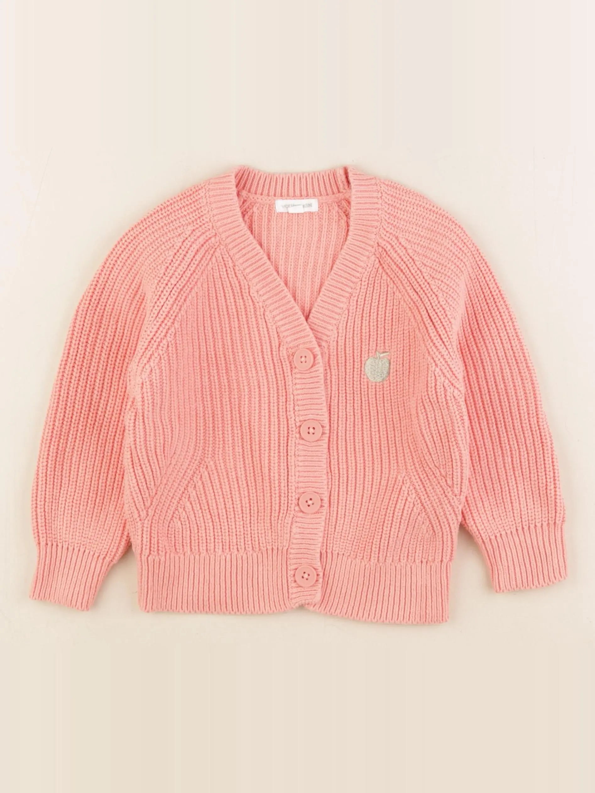 Vertbaudet - gilet rose - 4 ans