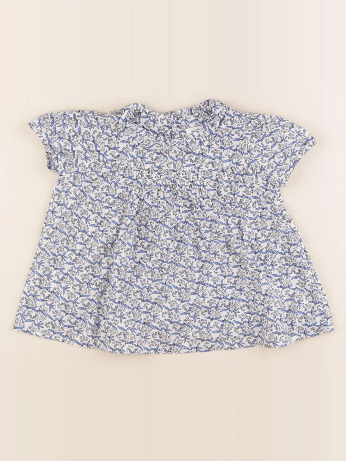 Boutchou - blouse bleu, blanc - 24 mois