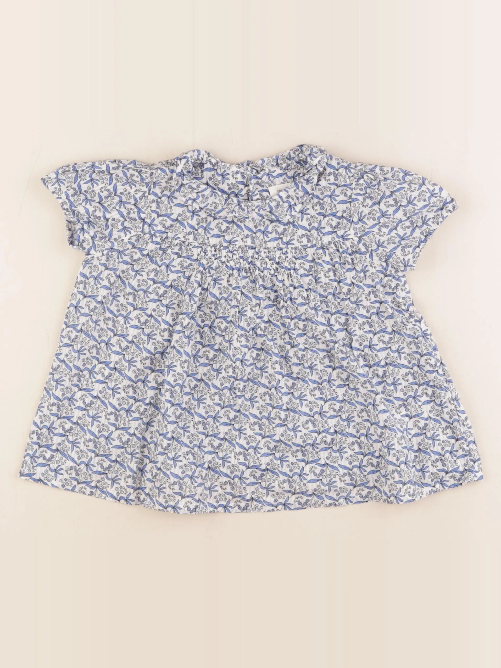 Boutchou - blouse bleu, blanc - 24 mois