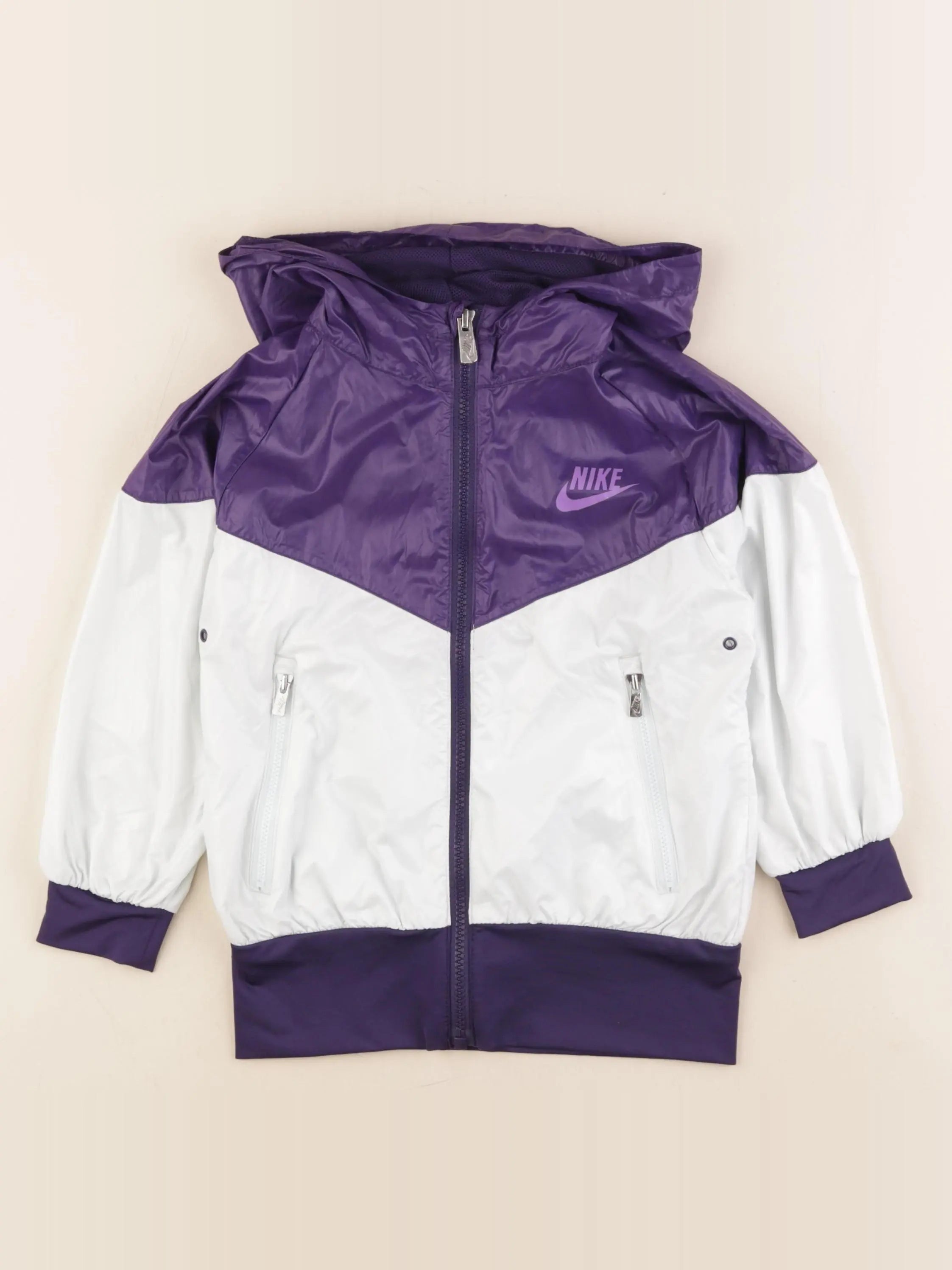 Nike - coupe-vent blanc, violet - 6/9 ans