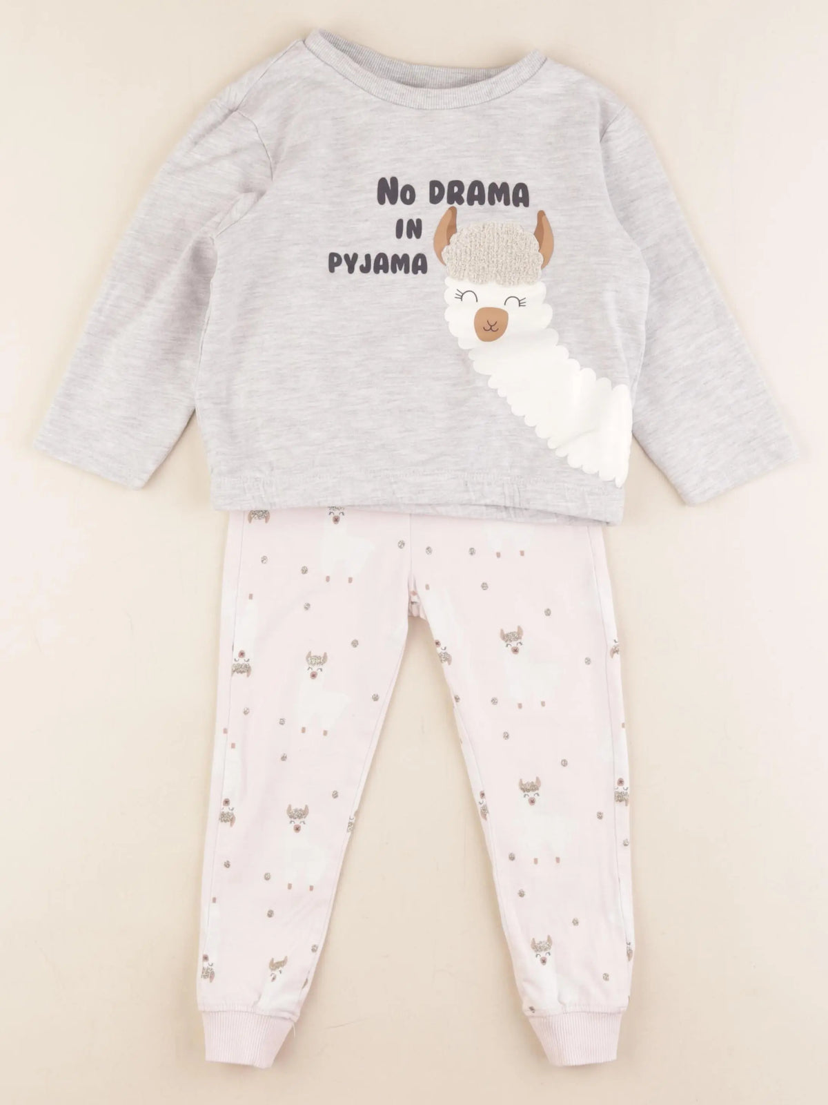 Tape à l'oeil - pyjama coton gris, rose - 2 ans