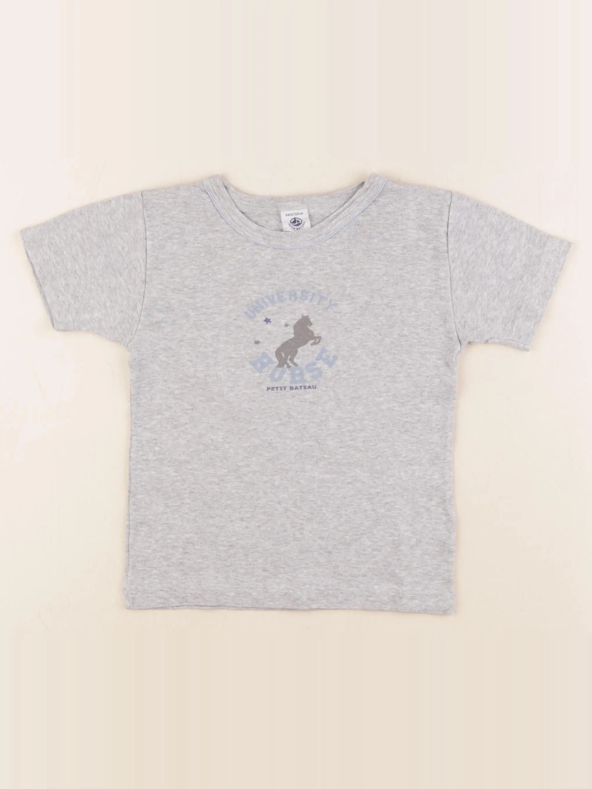 Petit Bateau - maillot de corps gris - 6 ans