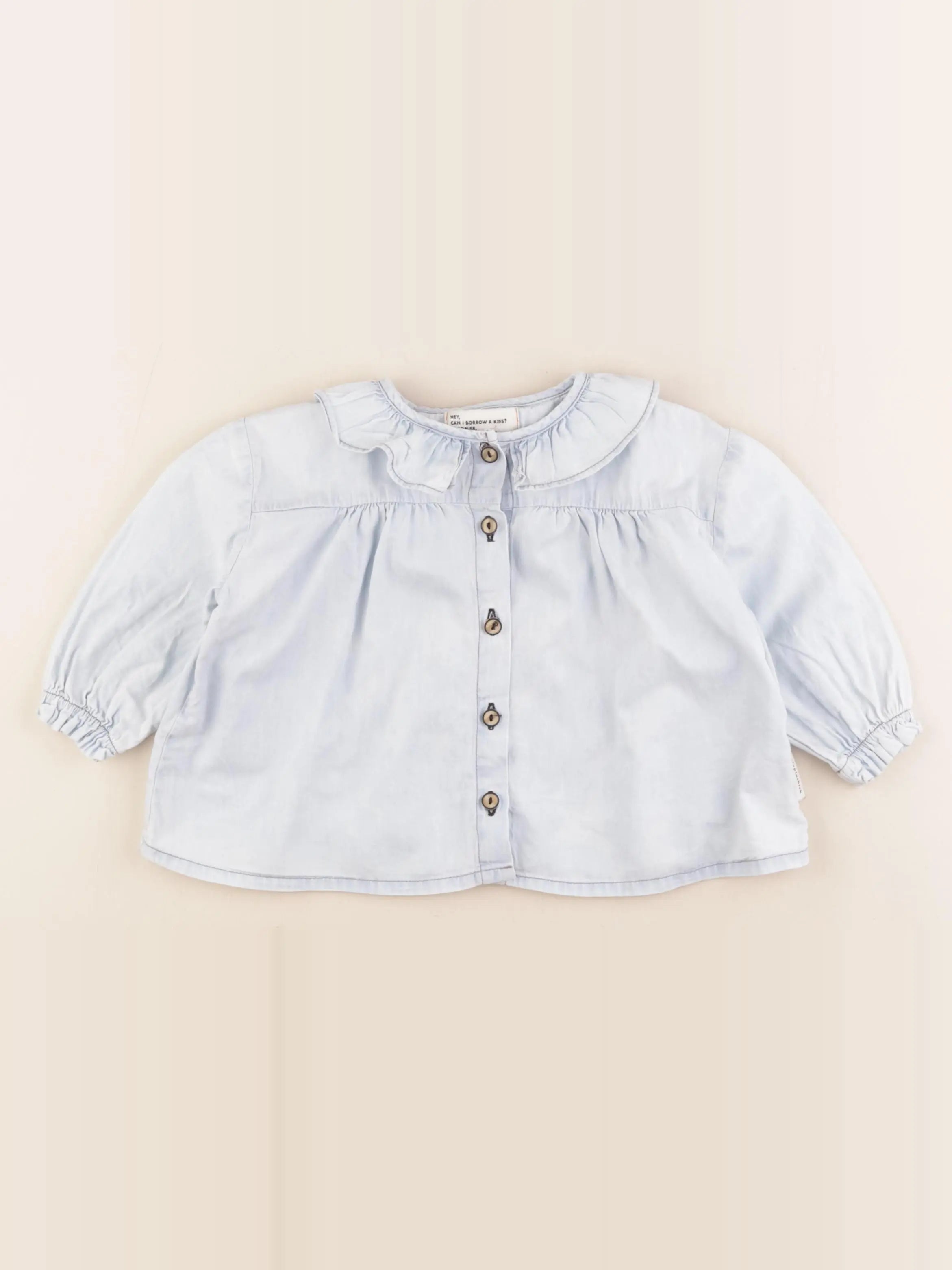 Piupiuchick - blouse bleu - 24 mois