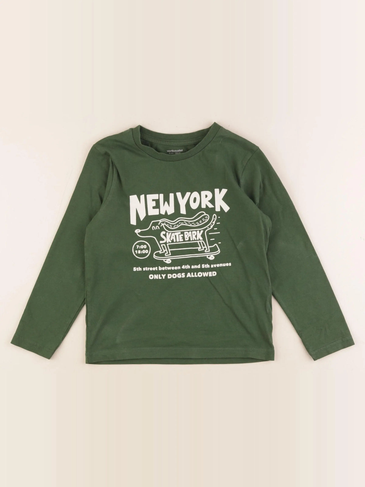 Vertbaudet - tee-shirt vert - 8 ans