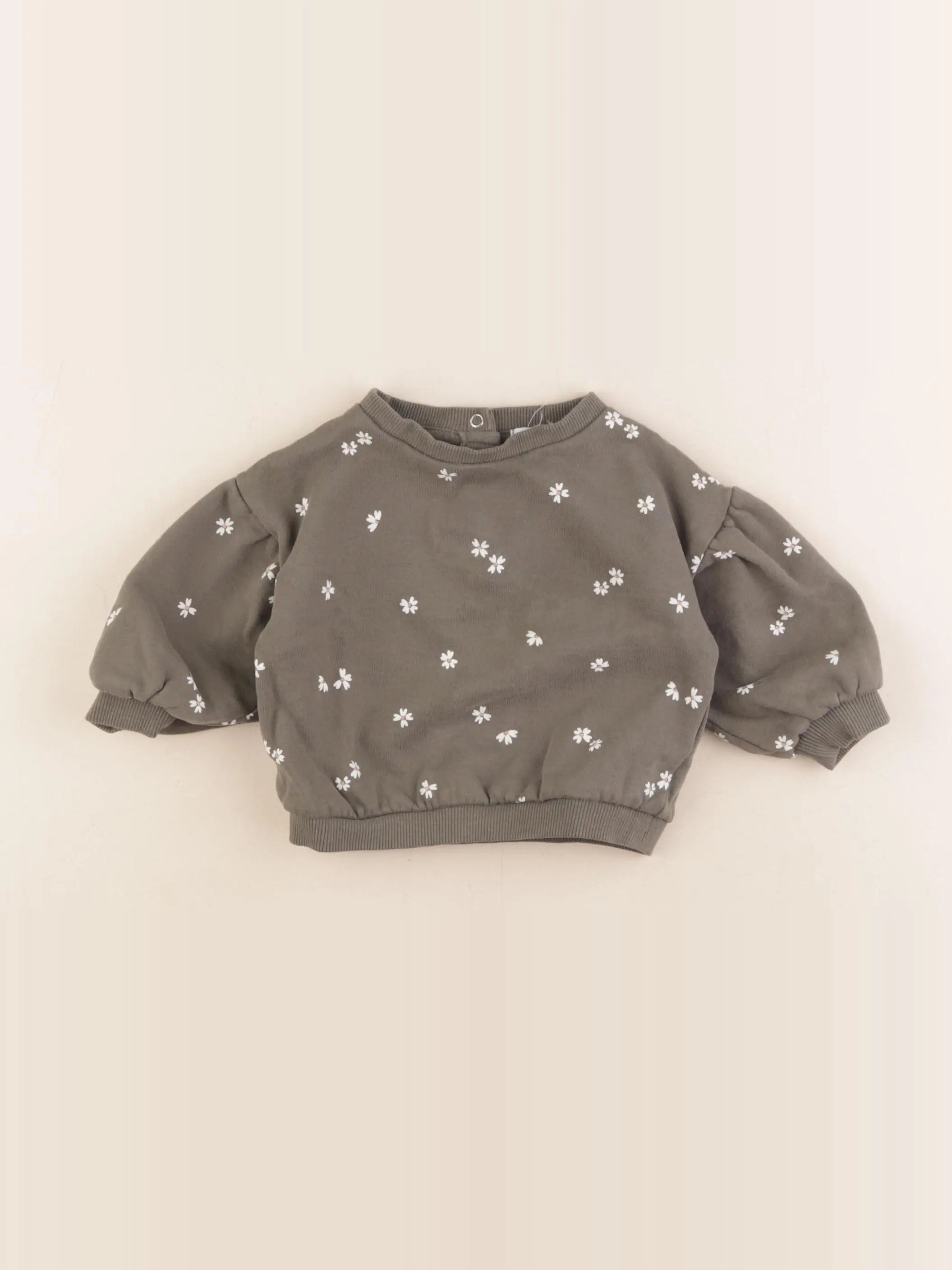 Vertbaudet - sweat vert - 6 mois