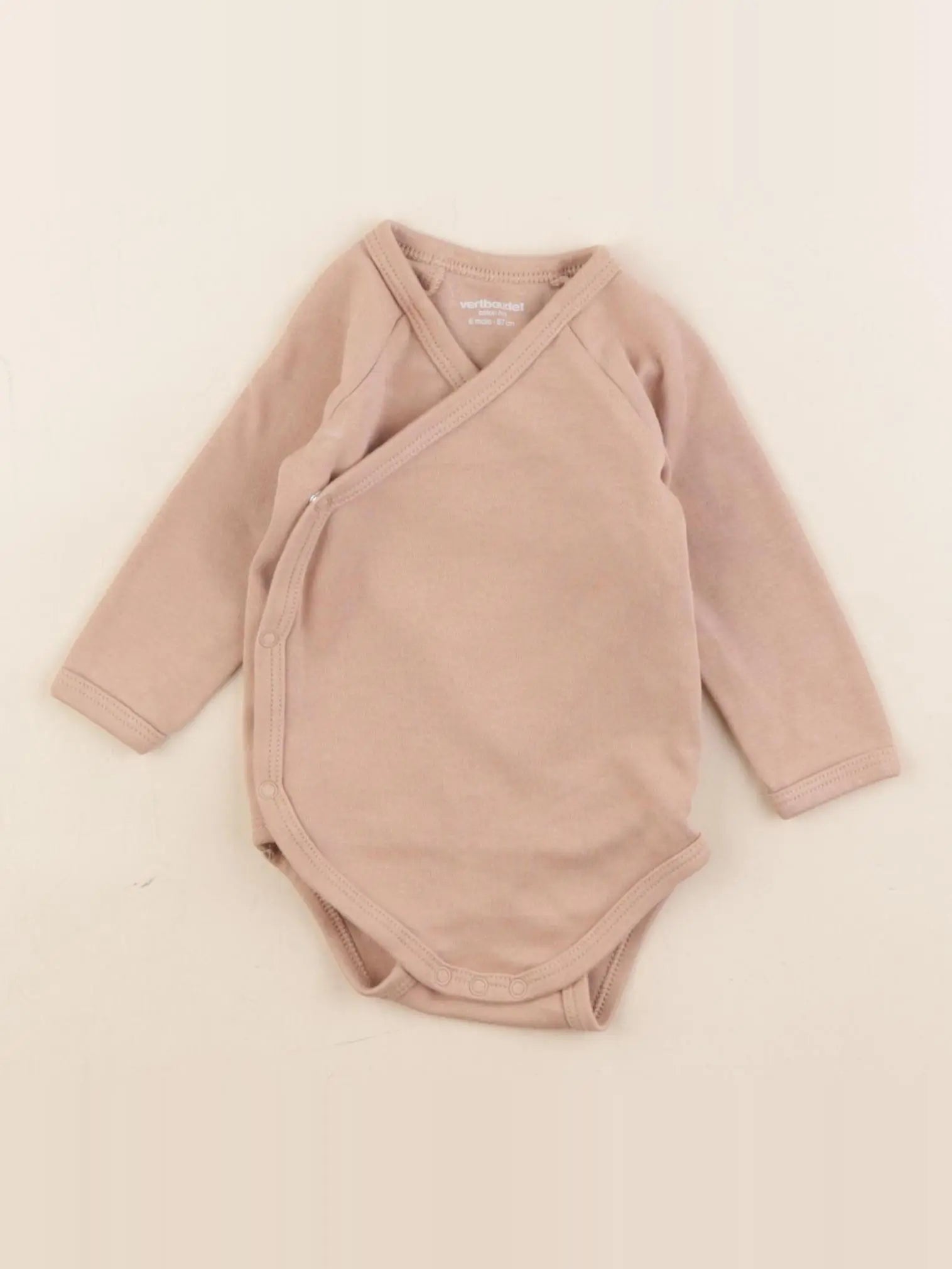 Vertbaudet - body marron - 6 mois
