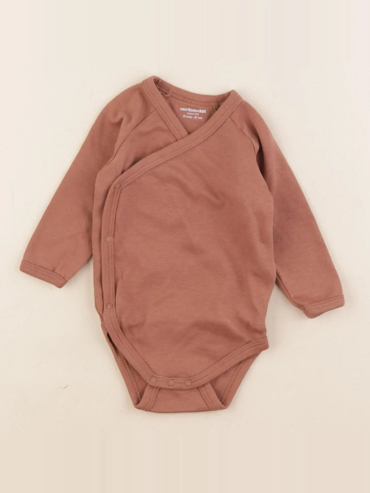 Vertbaudet - body marron - 6 mois