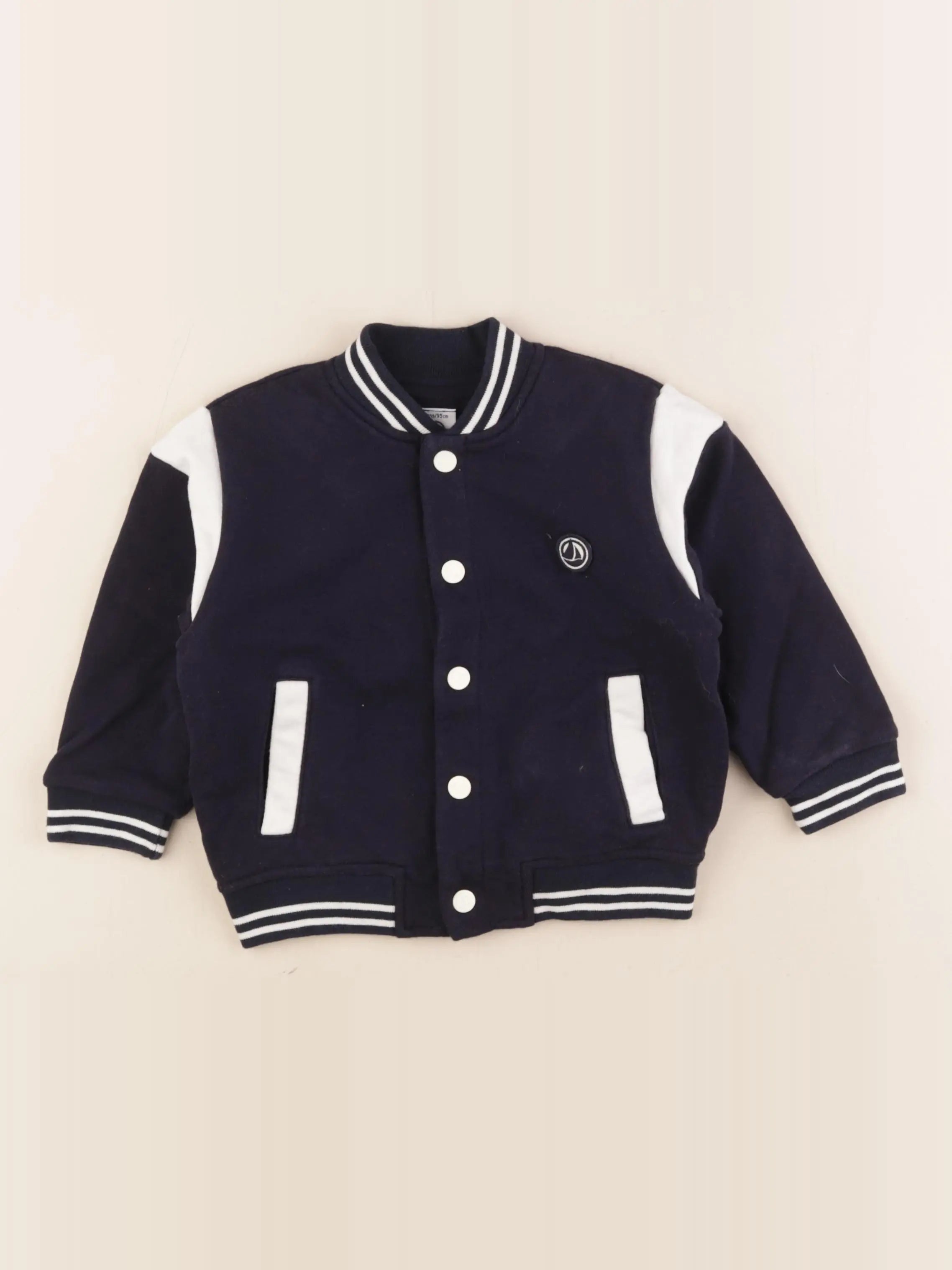 Petit Bateau - veste doublé bleu - 3 ans