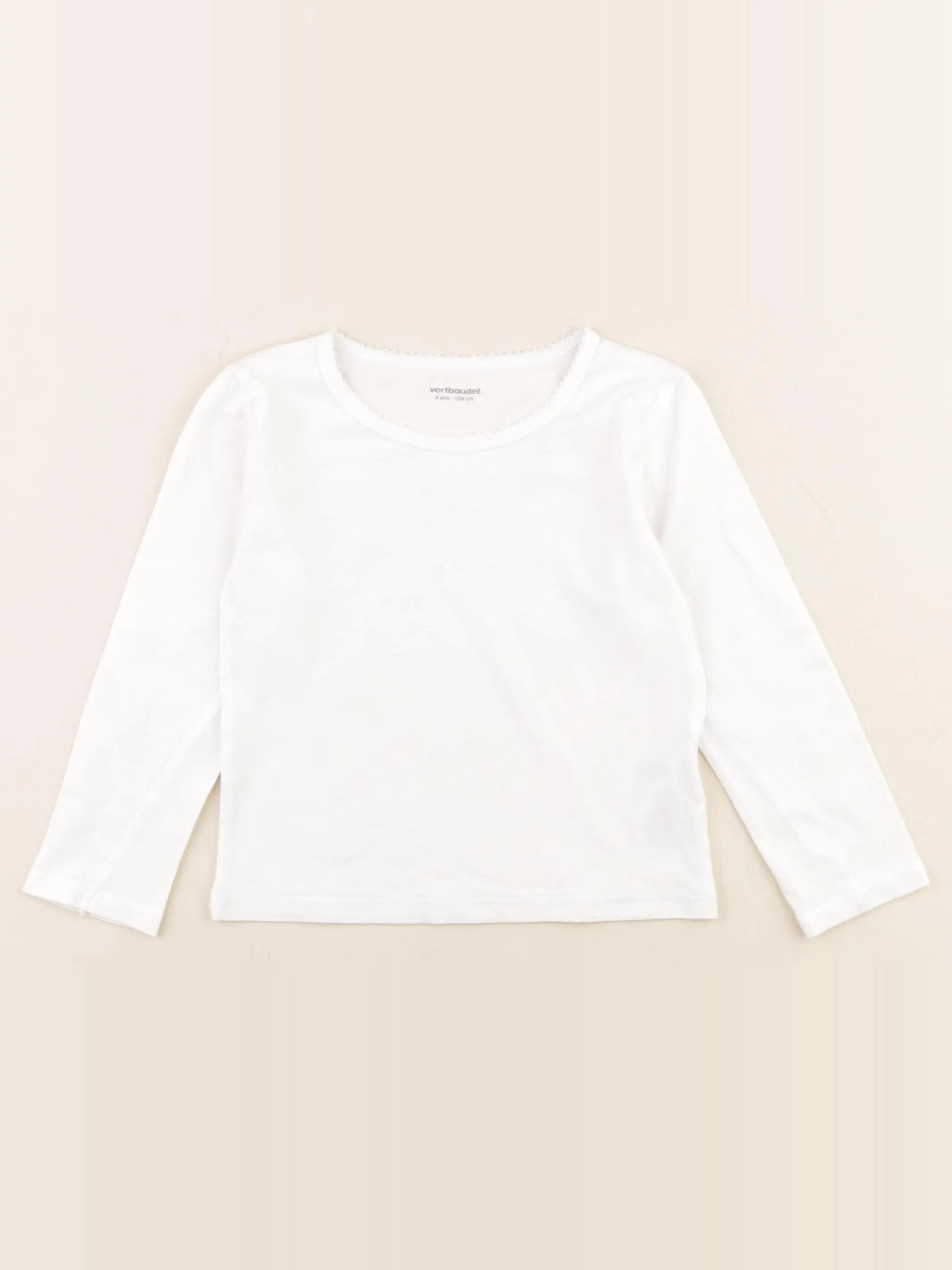 Vertbaudet - maillot de corps blanc - 4 ans