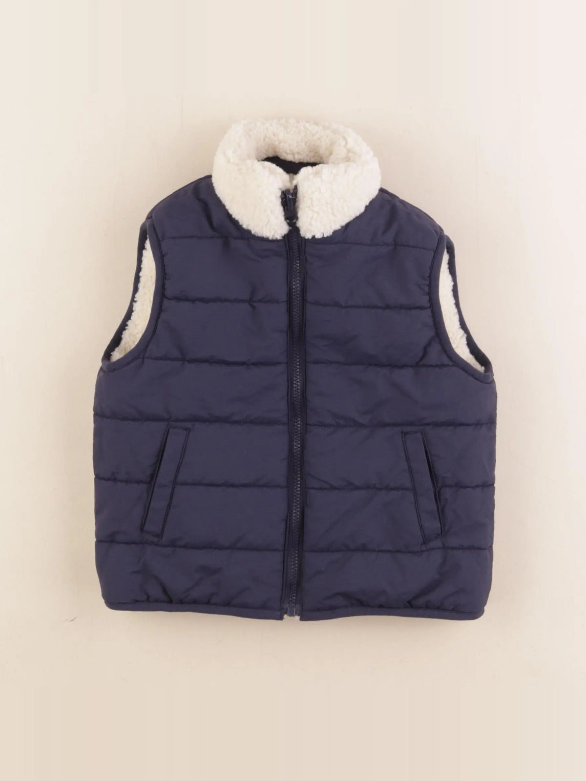 Cadet Rousselle - doudoune réversible bleu, beige - 24 mois