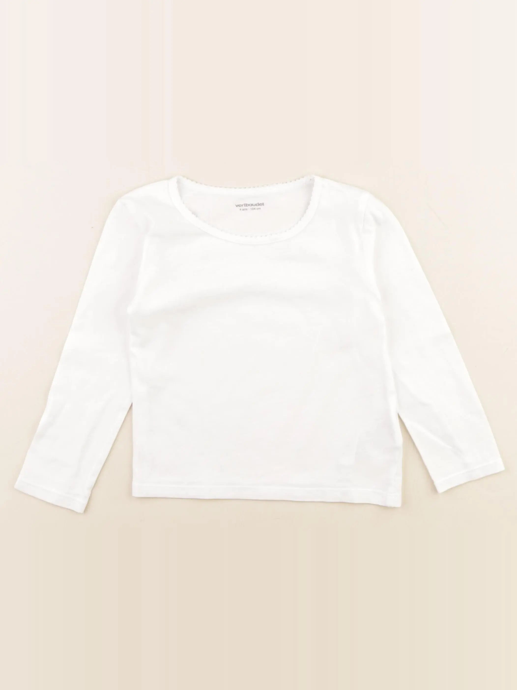 Vertbaudet - maillot de corps blanc - 4 ans