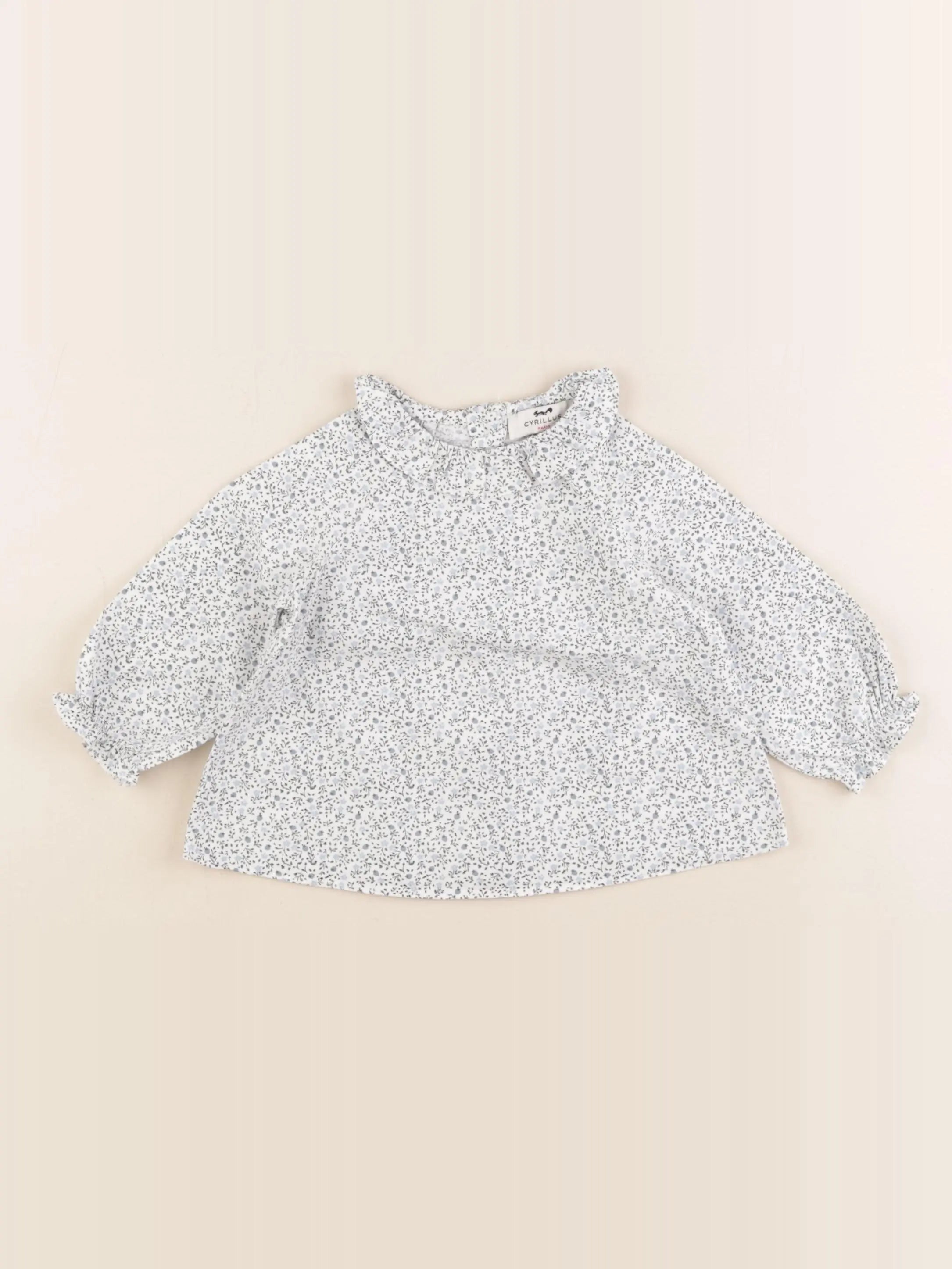 Cyrillus - blouse bleu - 9 mois