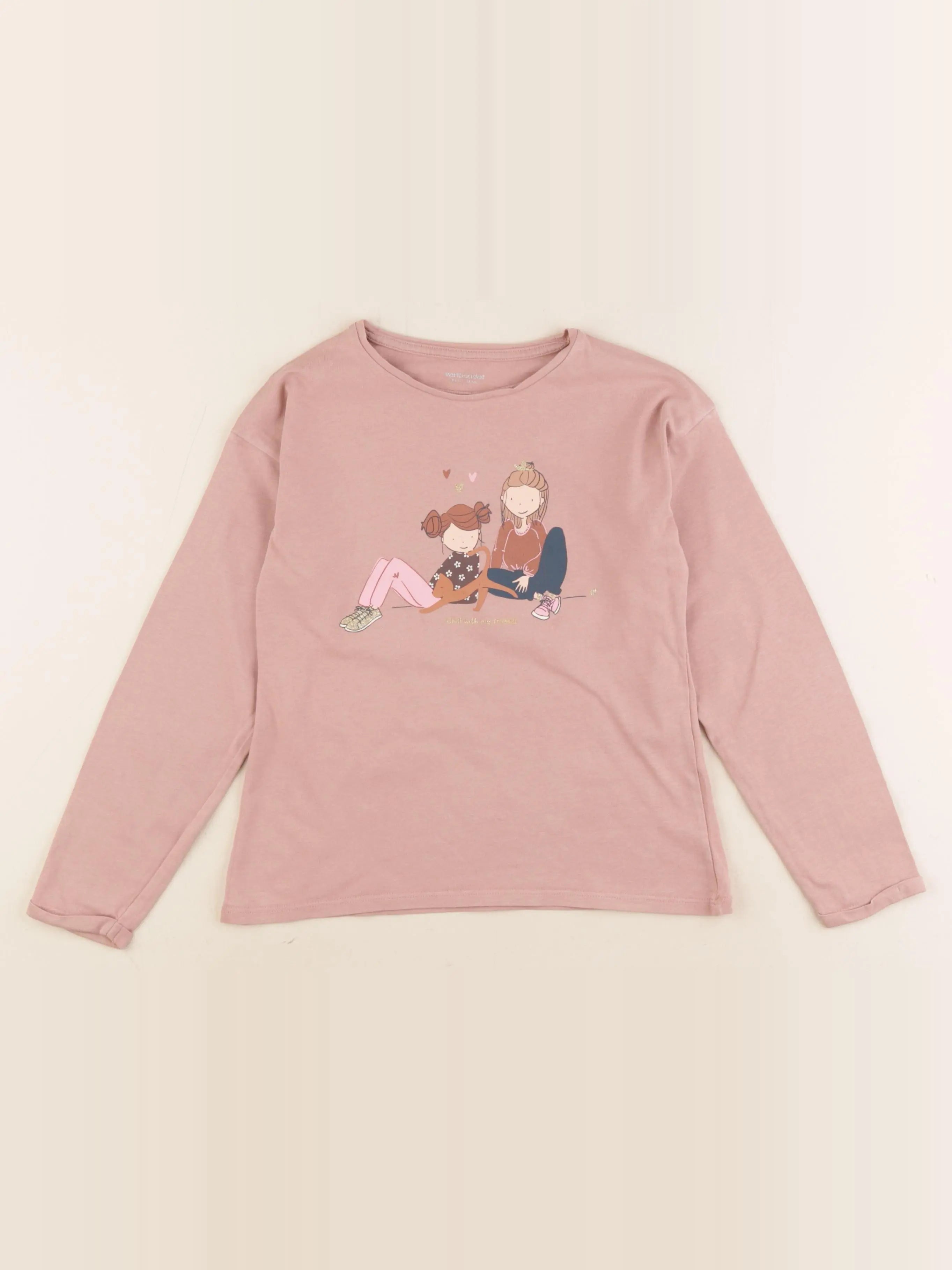 Vertbaudet - tee-shirt rose - 8 ans