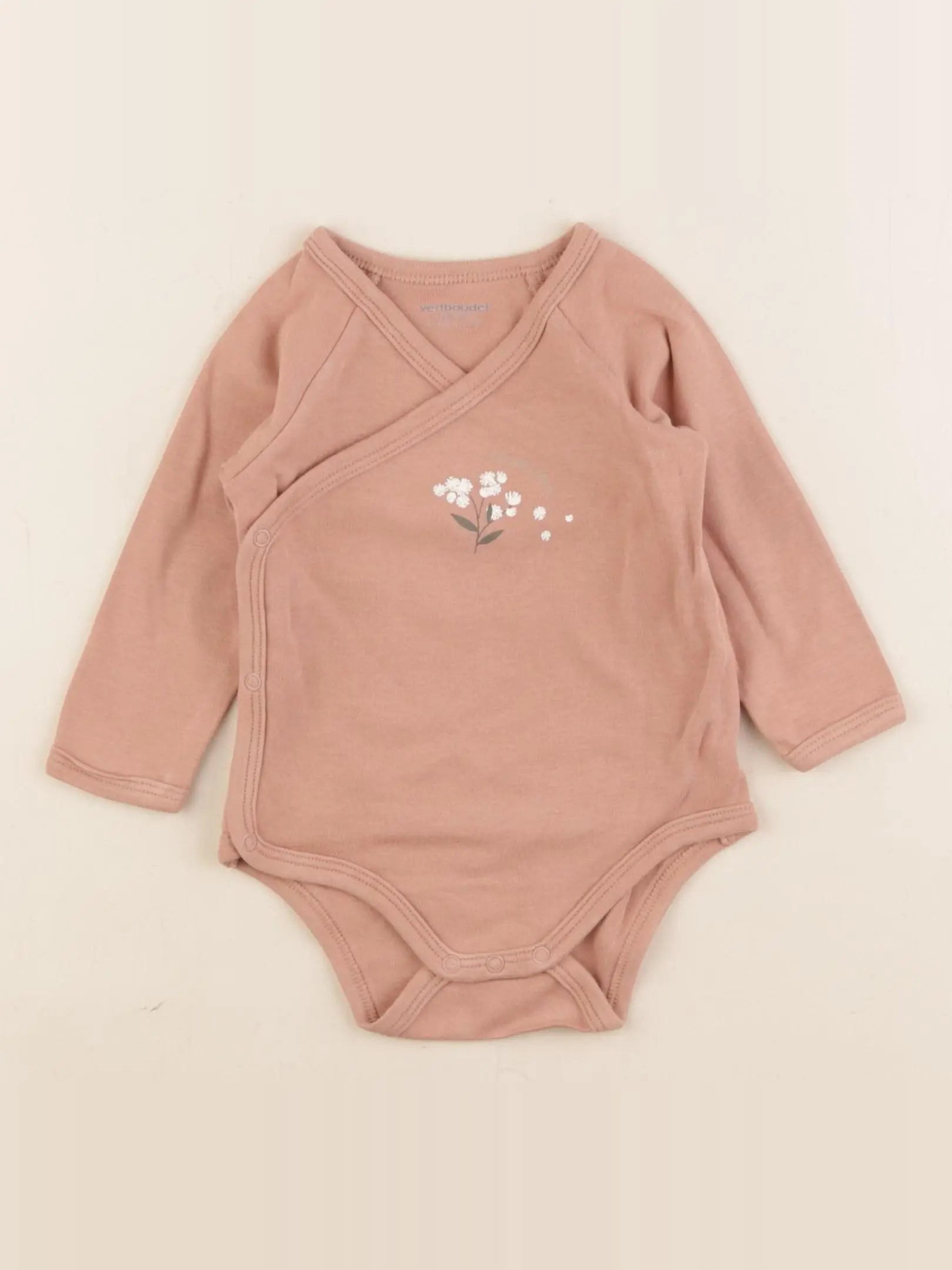 Vertbaudet - body rose - 9 mois