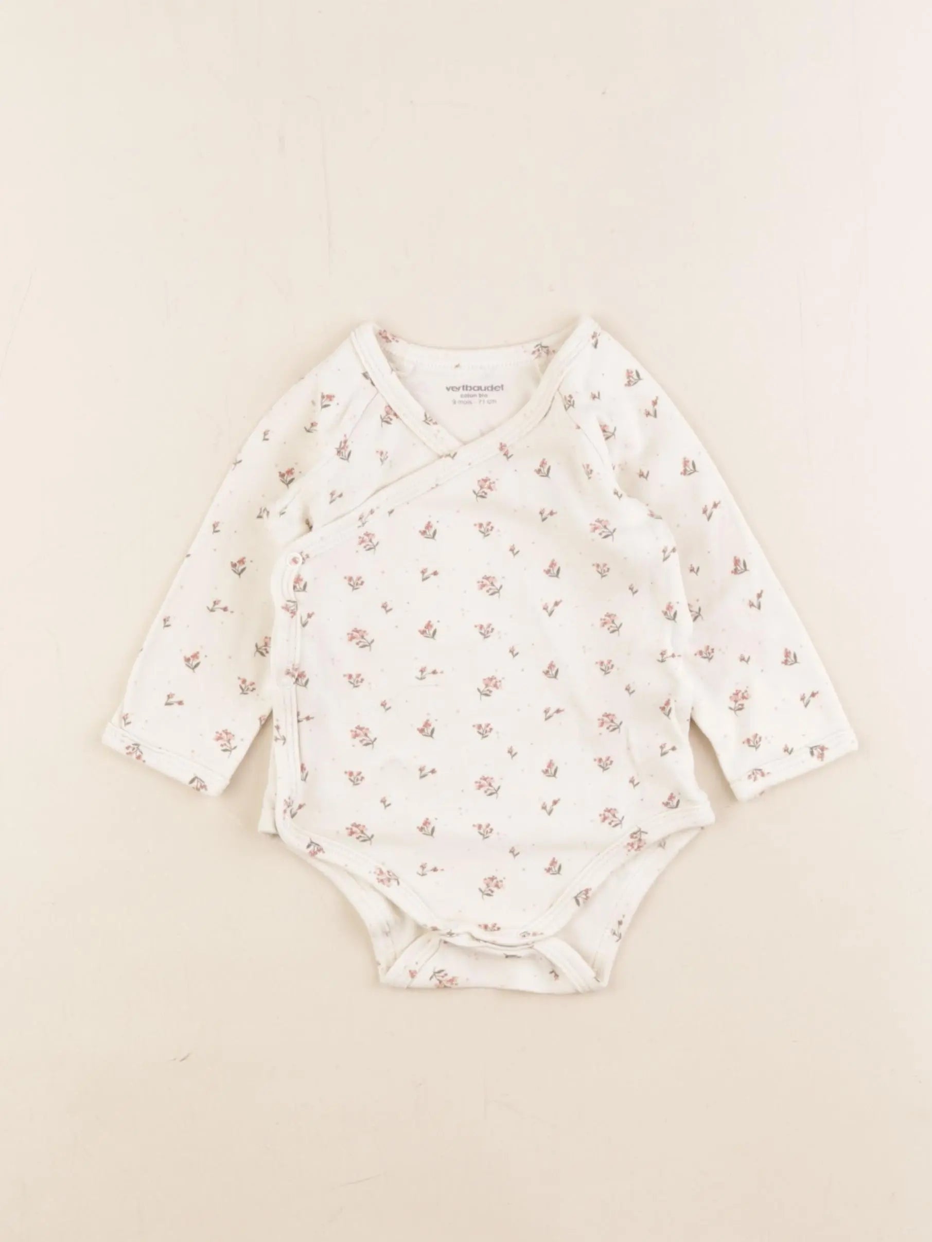 Vertbaudet - body beige - 9 mois