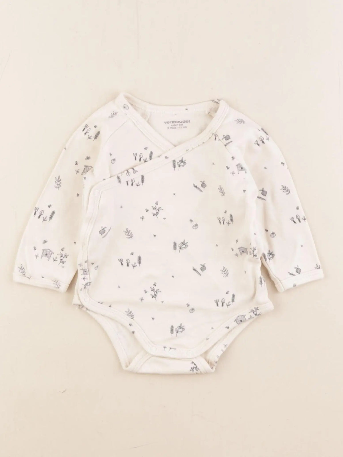 Vertbaudet - body beige - 9 mois