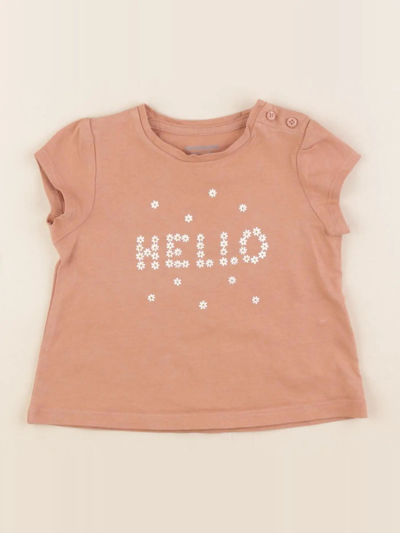 Vertbaudet - tee-shirt marron - 9 mois