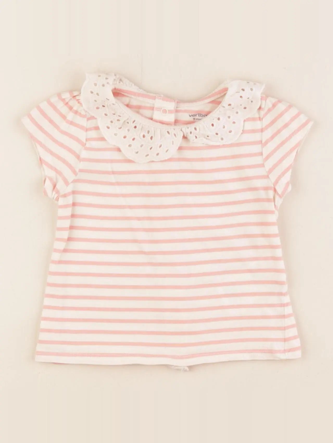 Vertbaudet - tee-shirt rose - 9 mois