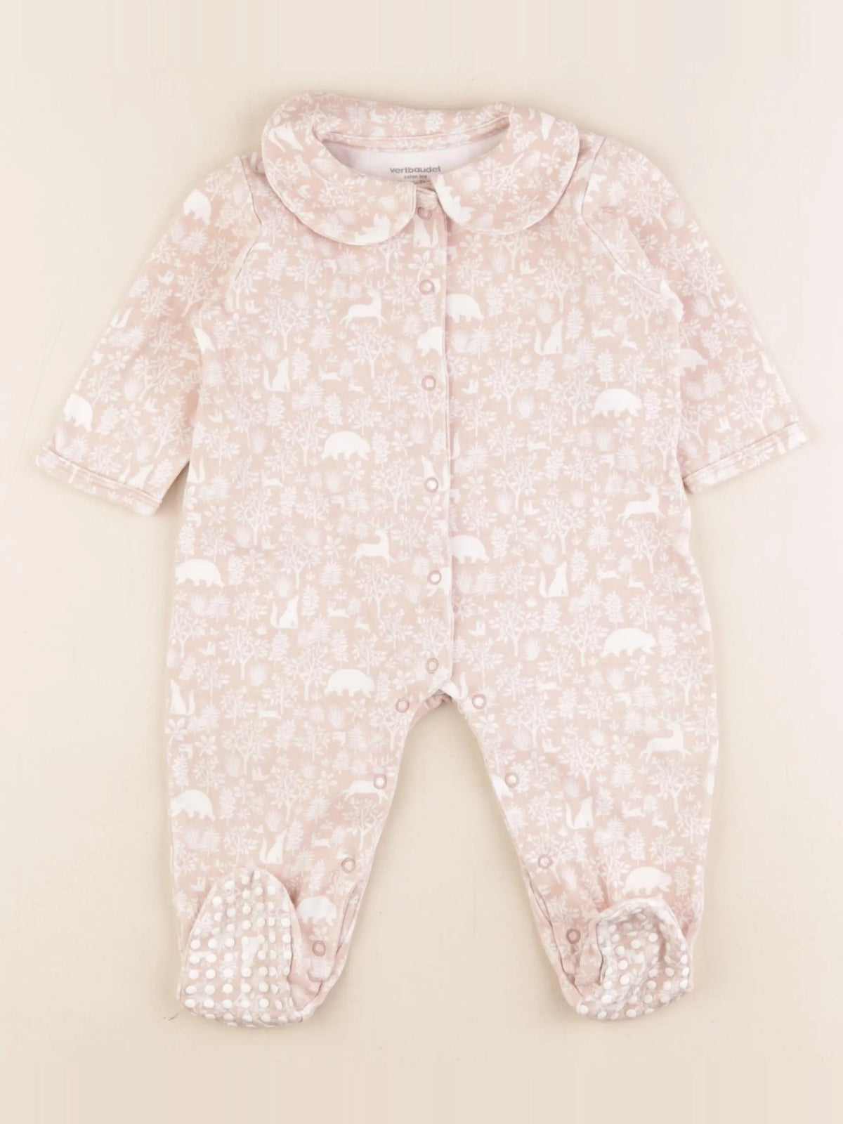 Vertbaudet - pyjama coton rose - 9 mois