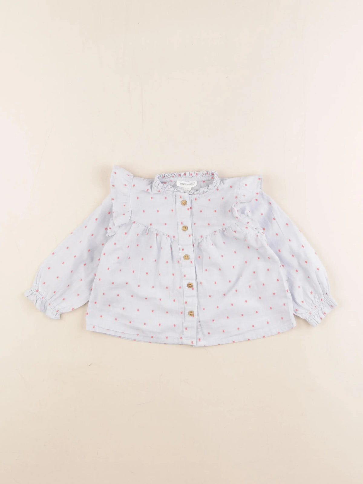 Vertbaudet - blouse bleu - 9 mois