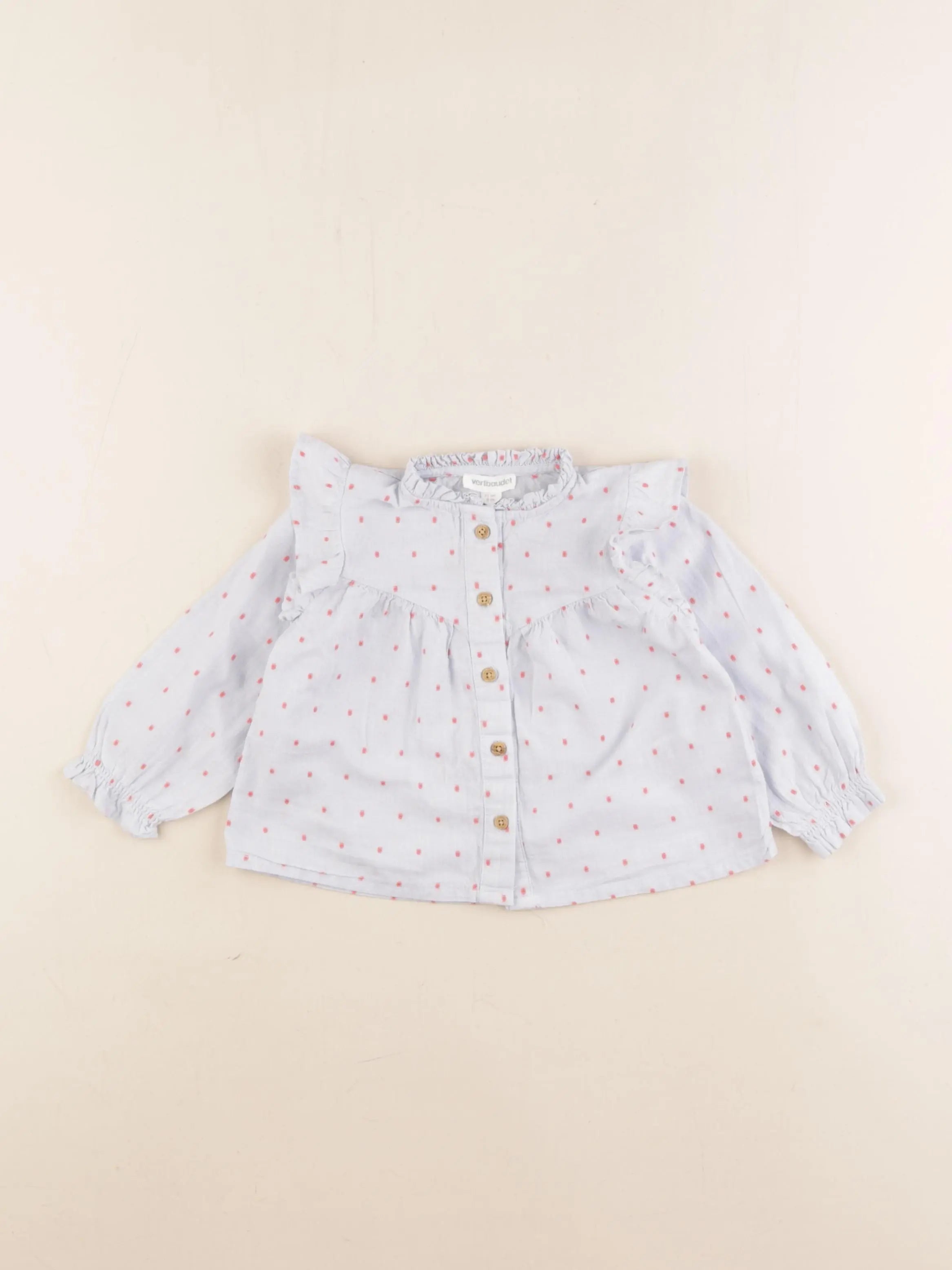 Vertbaudet - blouse bleu - 9 mois
