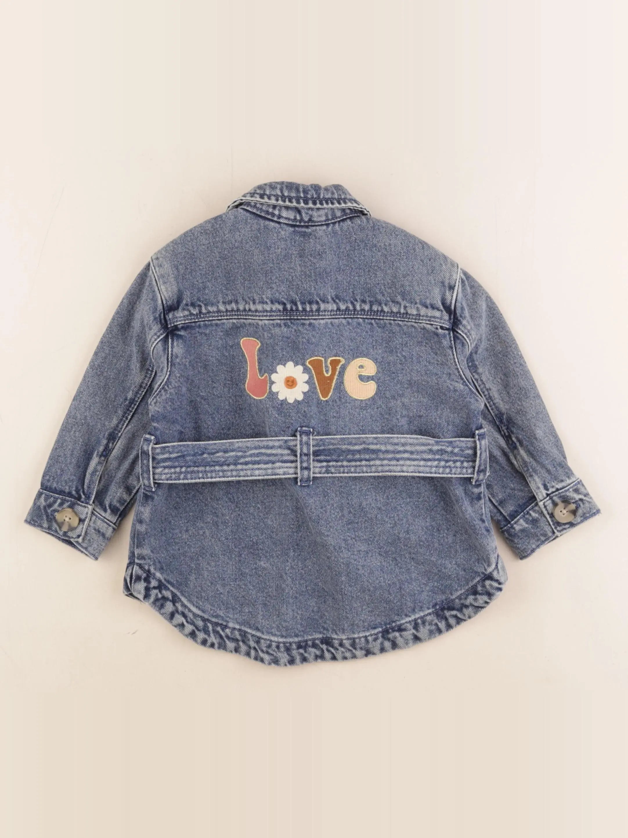 Vertbaudet - veste imprimé au dos bleu - 2 ans