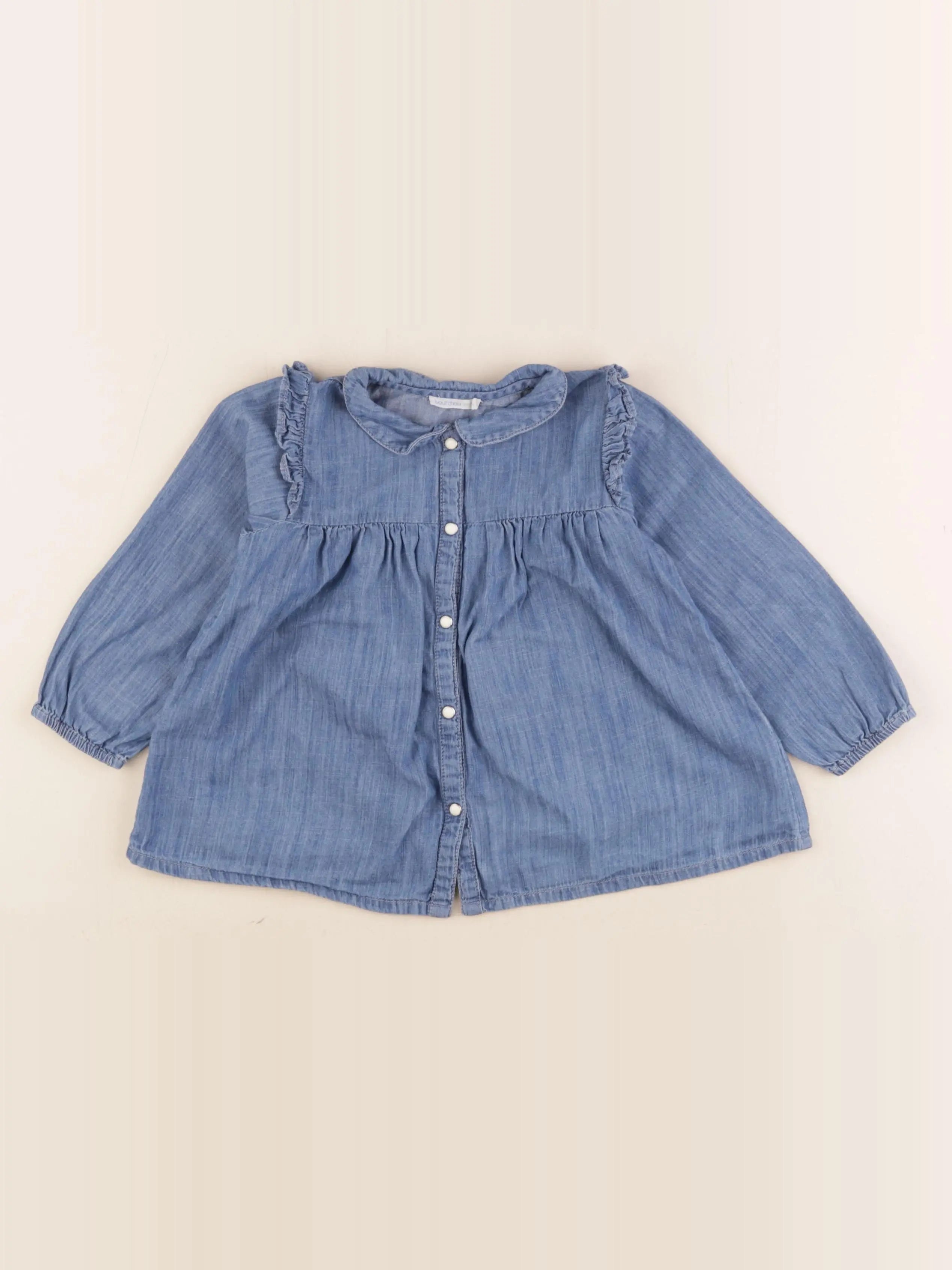 Boutchou - blouse bleu - 36 mois
