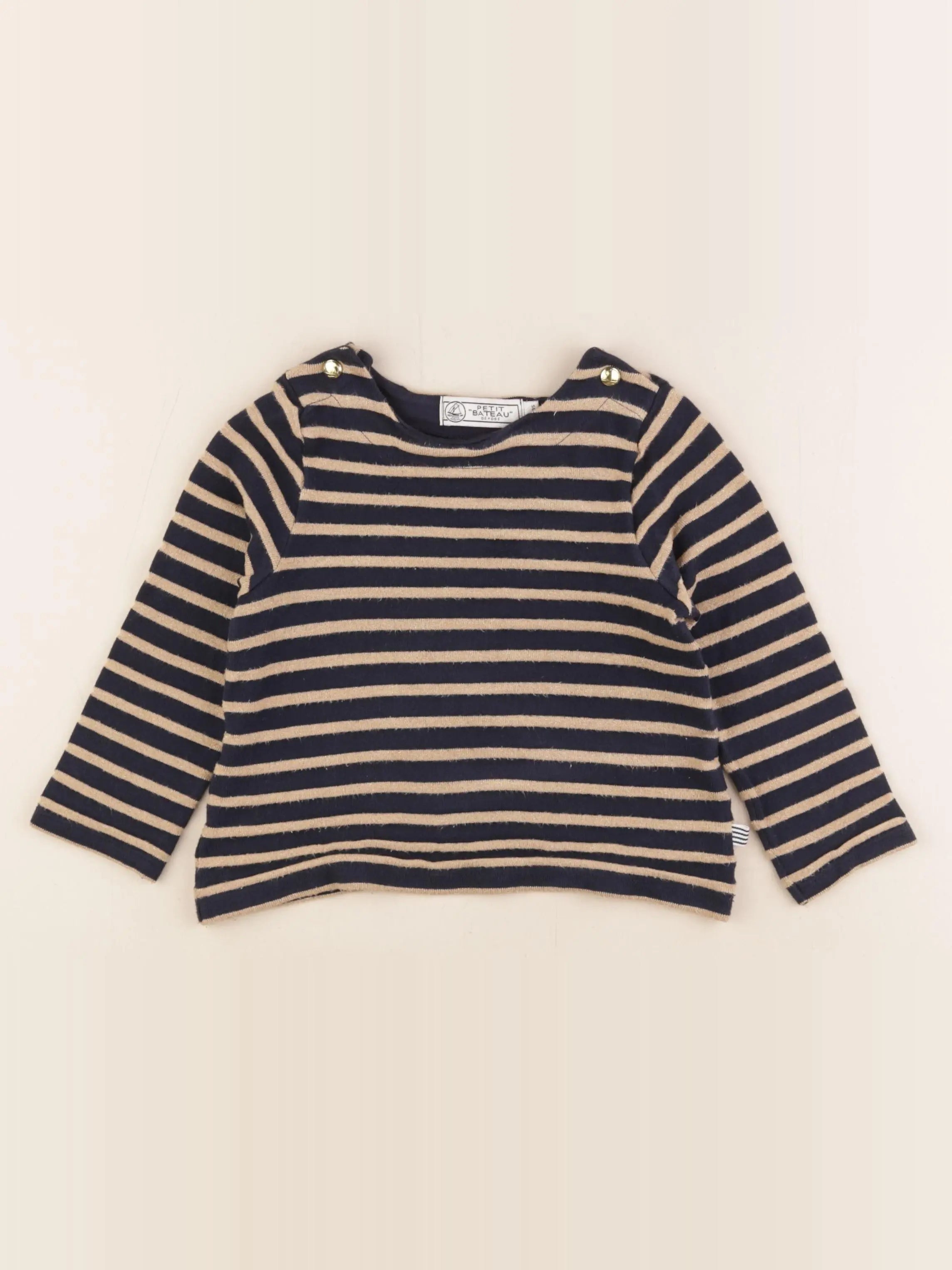 Petit Bateau - tee-shirt bleu - 4 ans