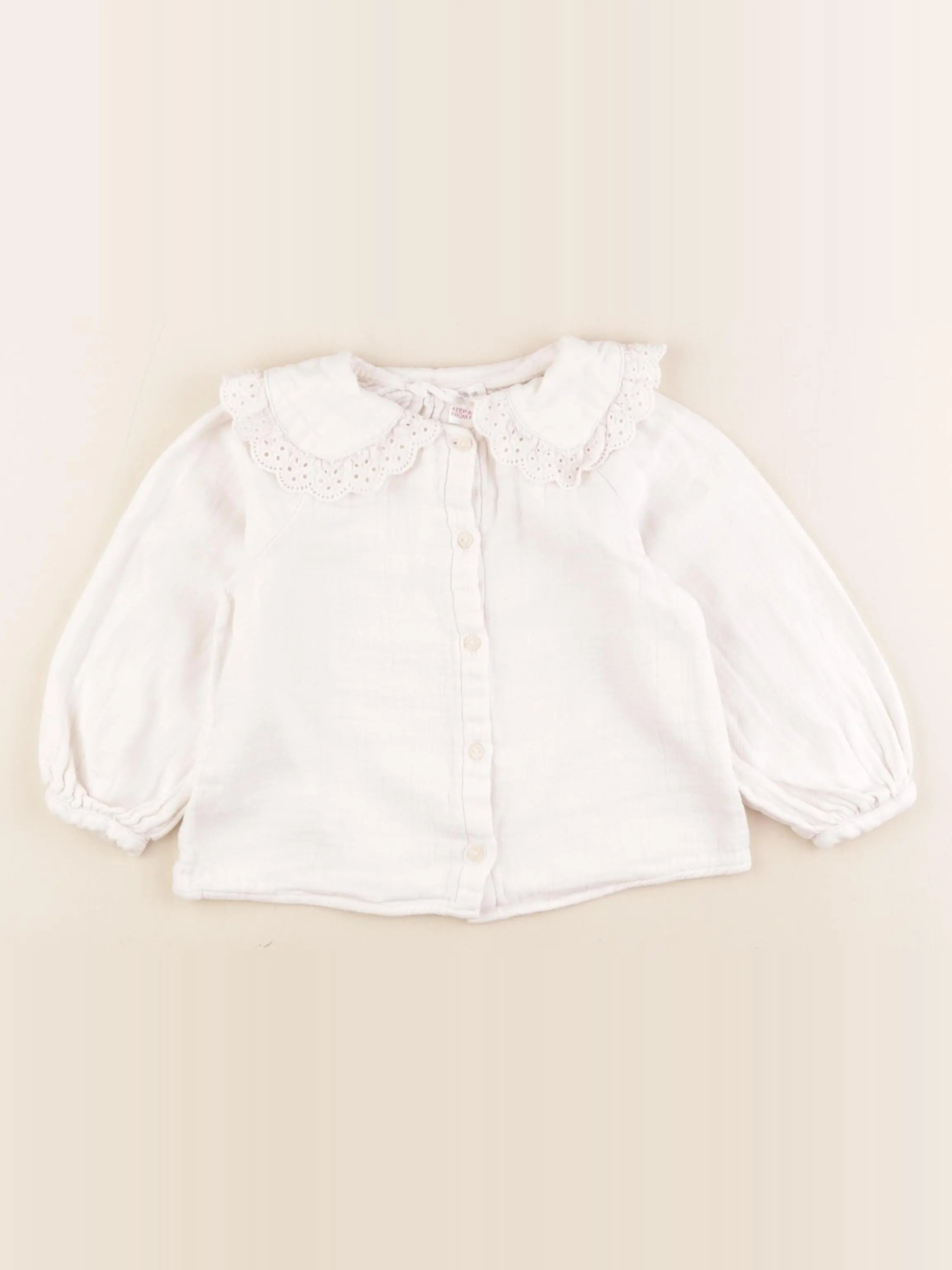Zara - blouse beige - 2/3 ans