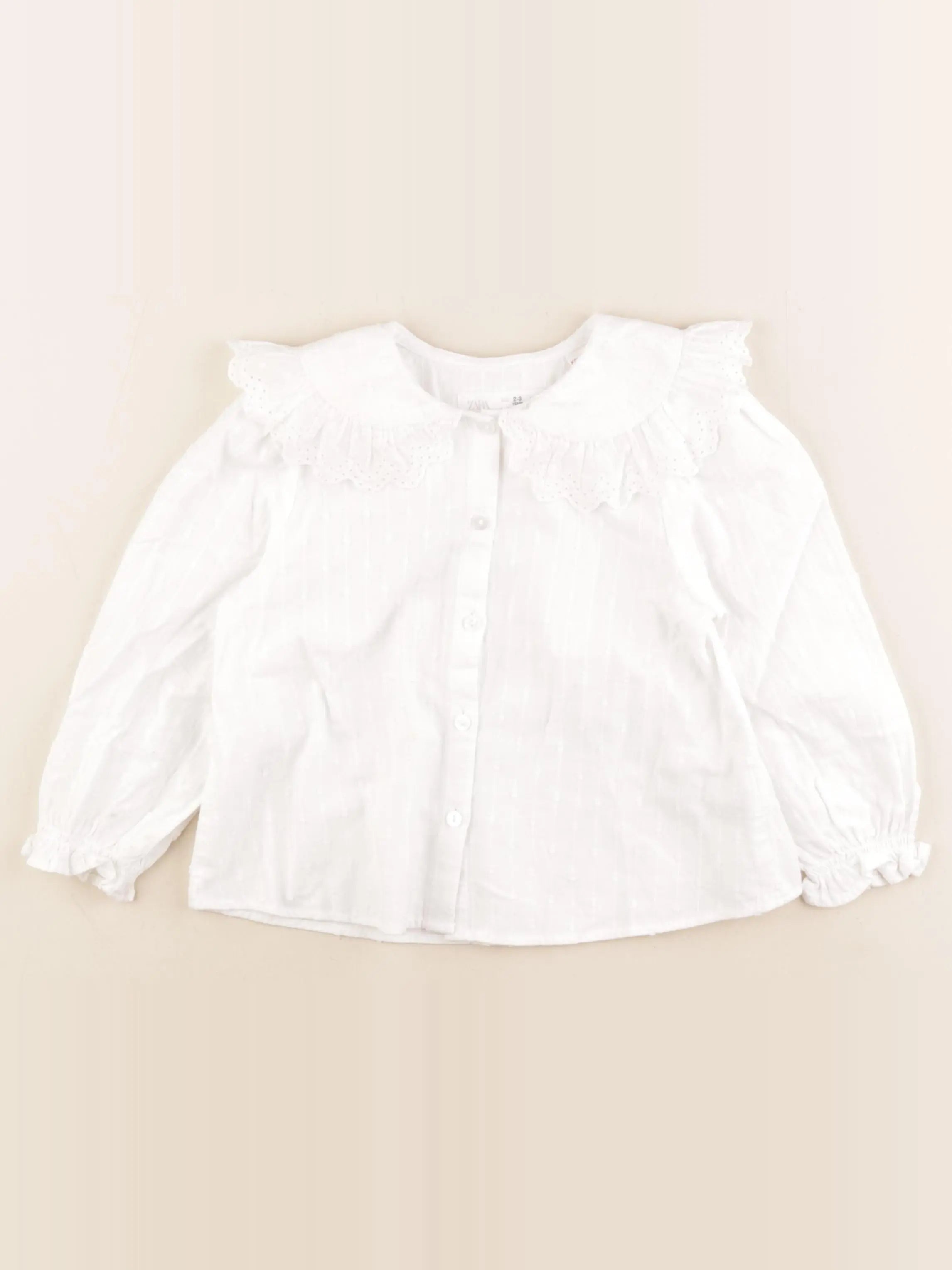 Zara - blouse blanc - 2/3 ans