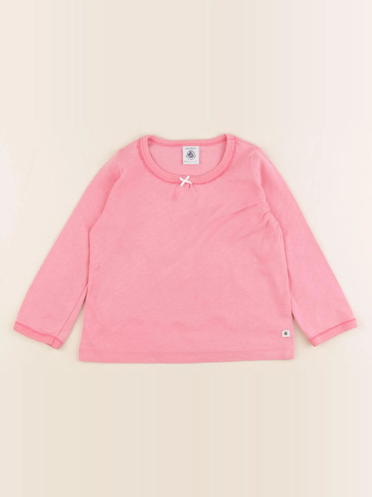 Petit Bateau - maillot de corps rose - 2 ans