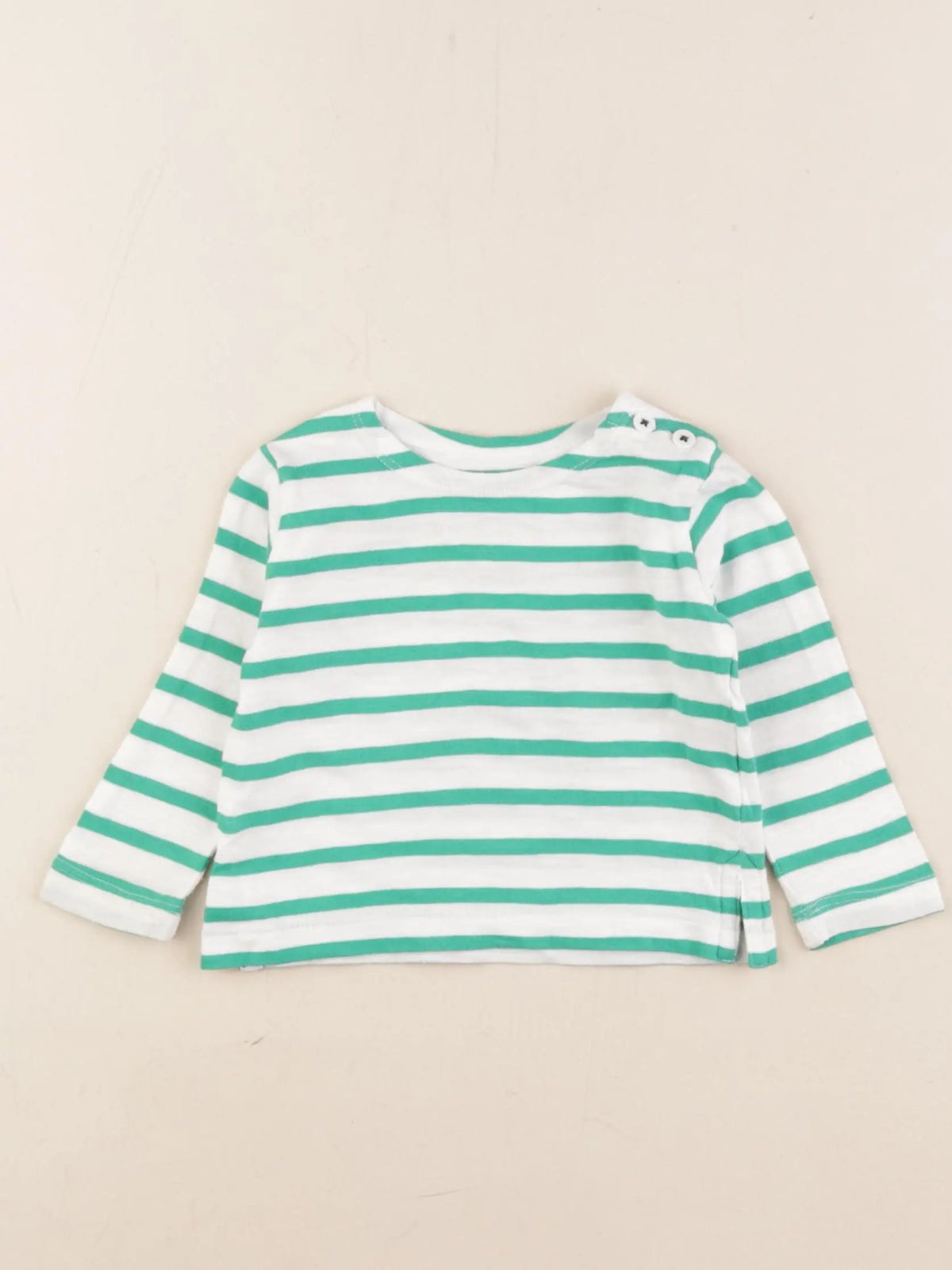 Boutchou - tee-shirt blanc, vert - 6 mois